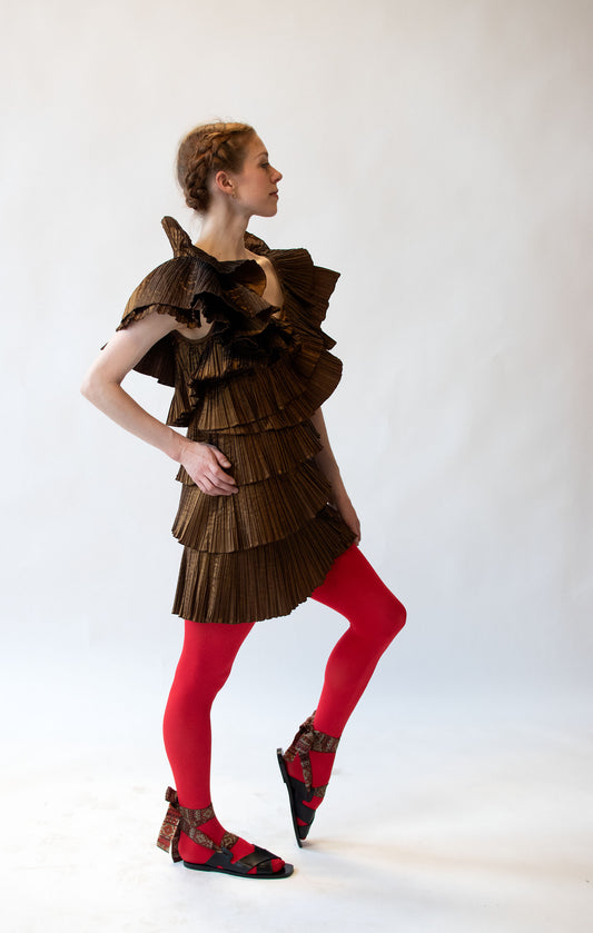 Pleated Silk Mini Dress | Krizia