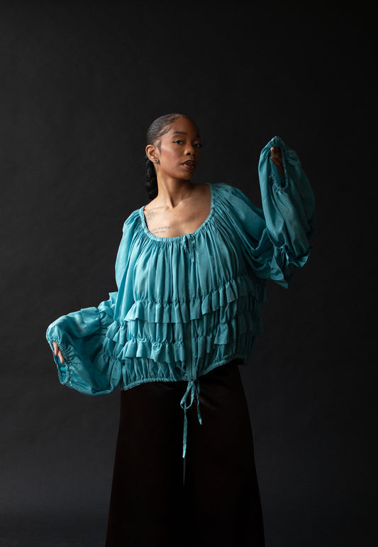 Ruffled Silk Jacket | Jean Paul Gaultier