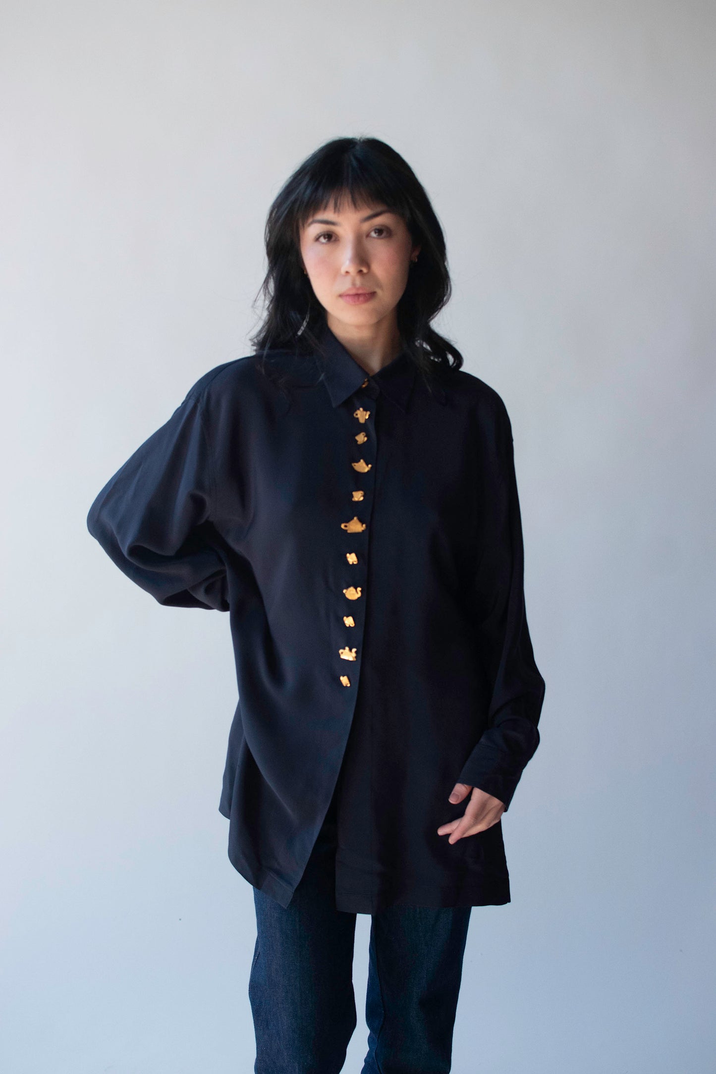 Novelty Tea Button Blouse | Todd Oldham