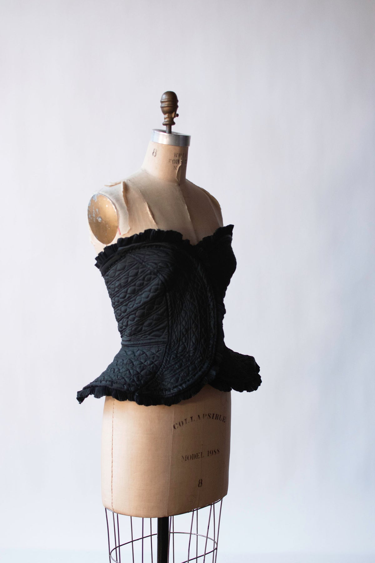 Quilted Silk Bustier | Penny Green