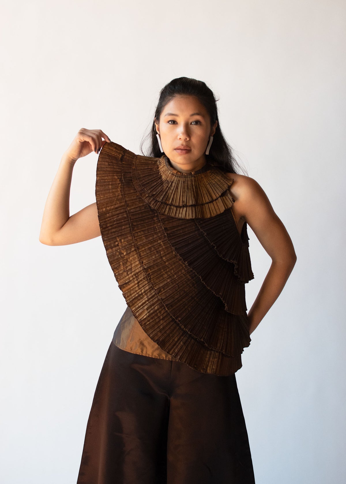 Pleated Silk Top | Krizia