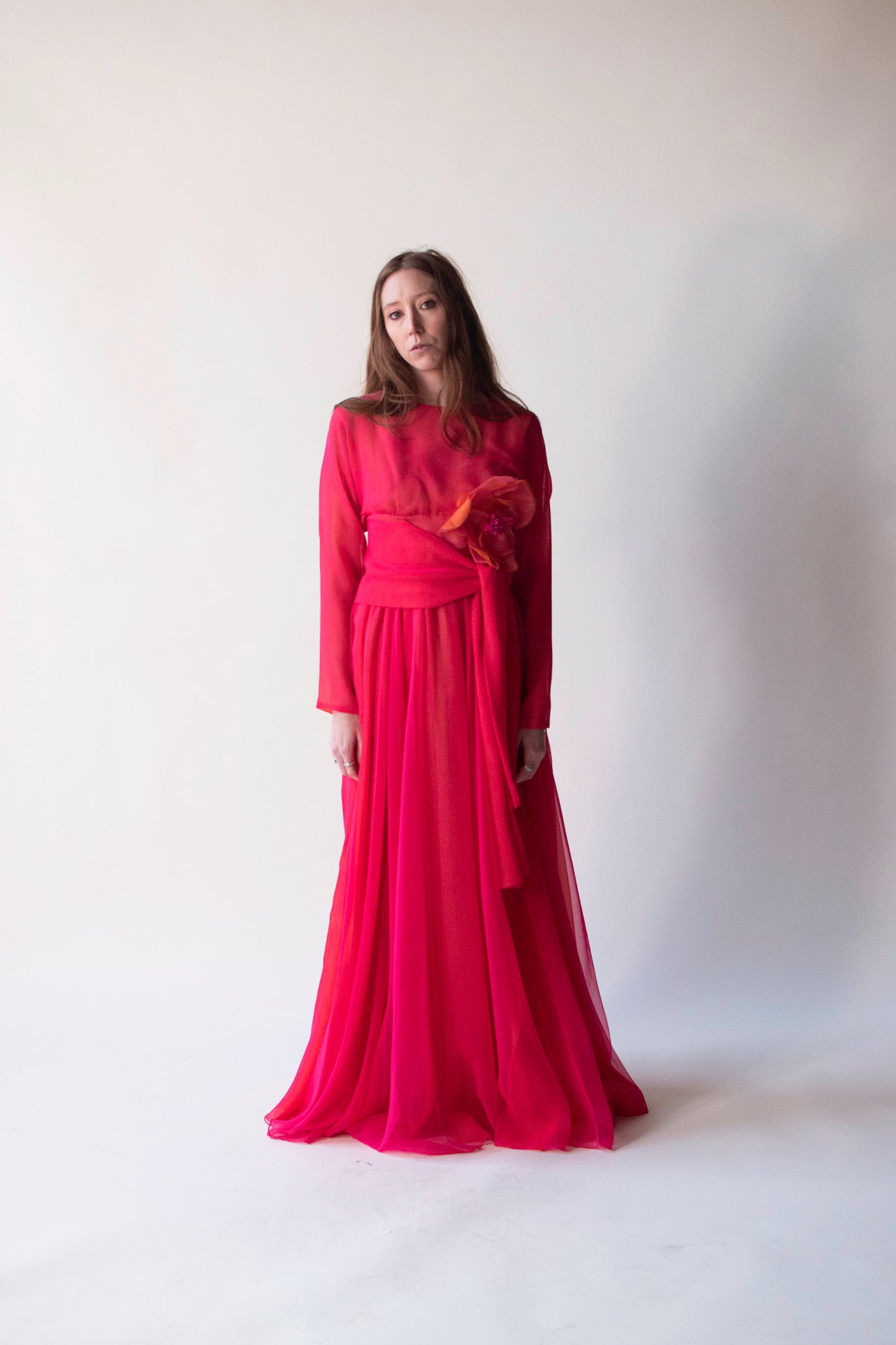 1960s Pink Chiffon Dress | Geoffrey Beene