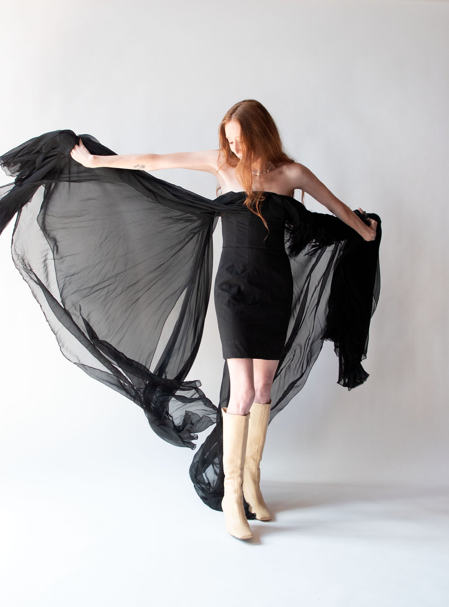 Black Chiffon Gown | Chrisitian Cota Spring 2011