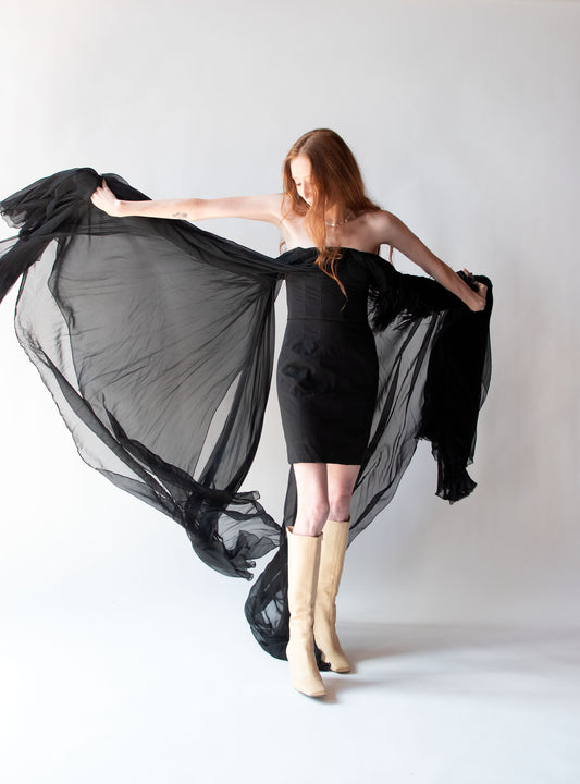 Black Chiffon Gown | Chrisitian Cota Spring 2011