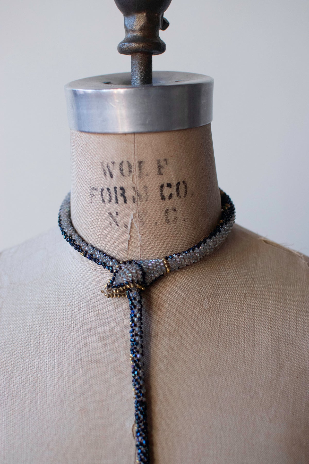 Bead Crochet Snake | Oil Slick Flower Snap Mouth