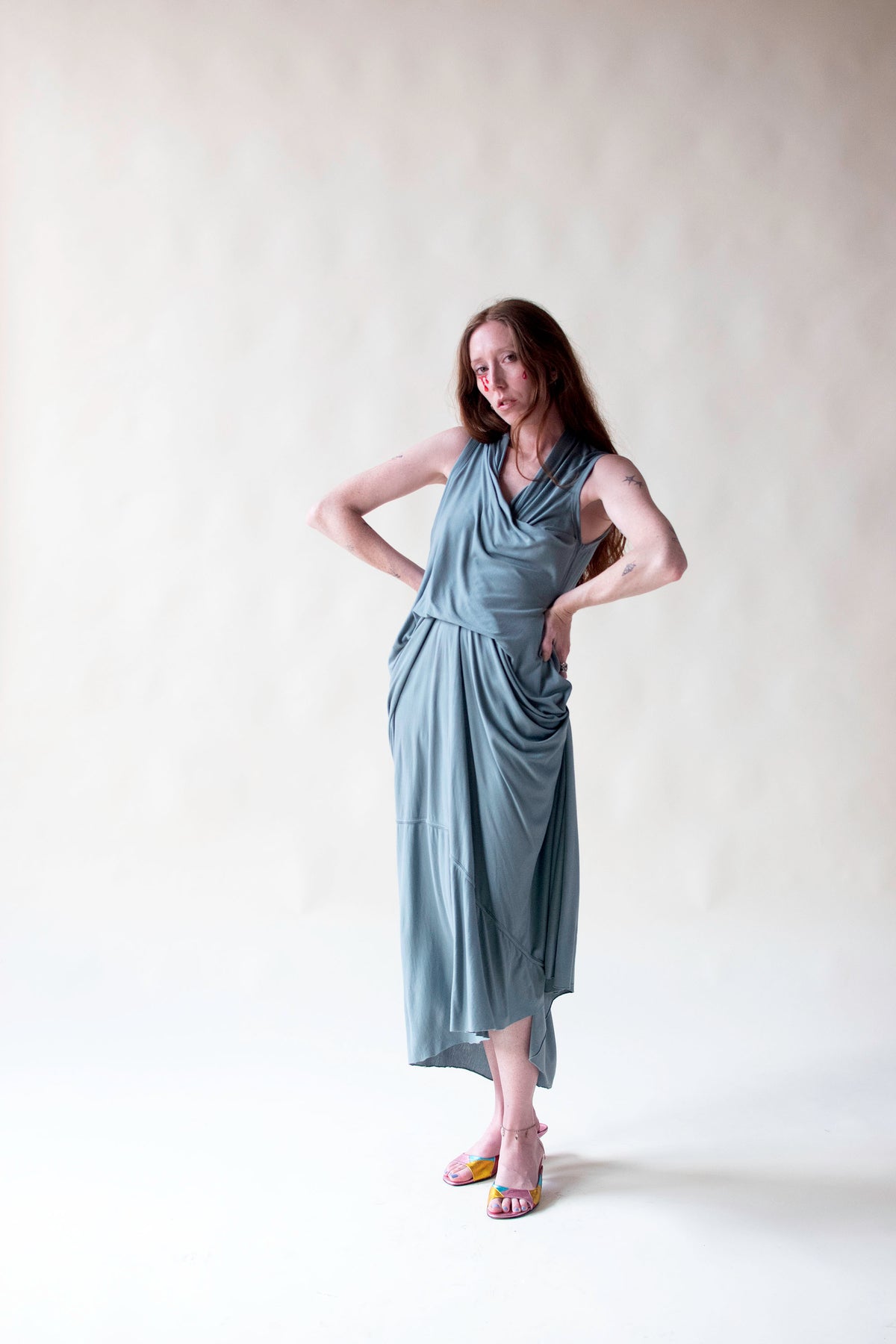 Steel Blue Jersey Dress | Rick Owens Lillies
