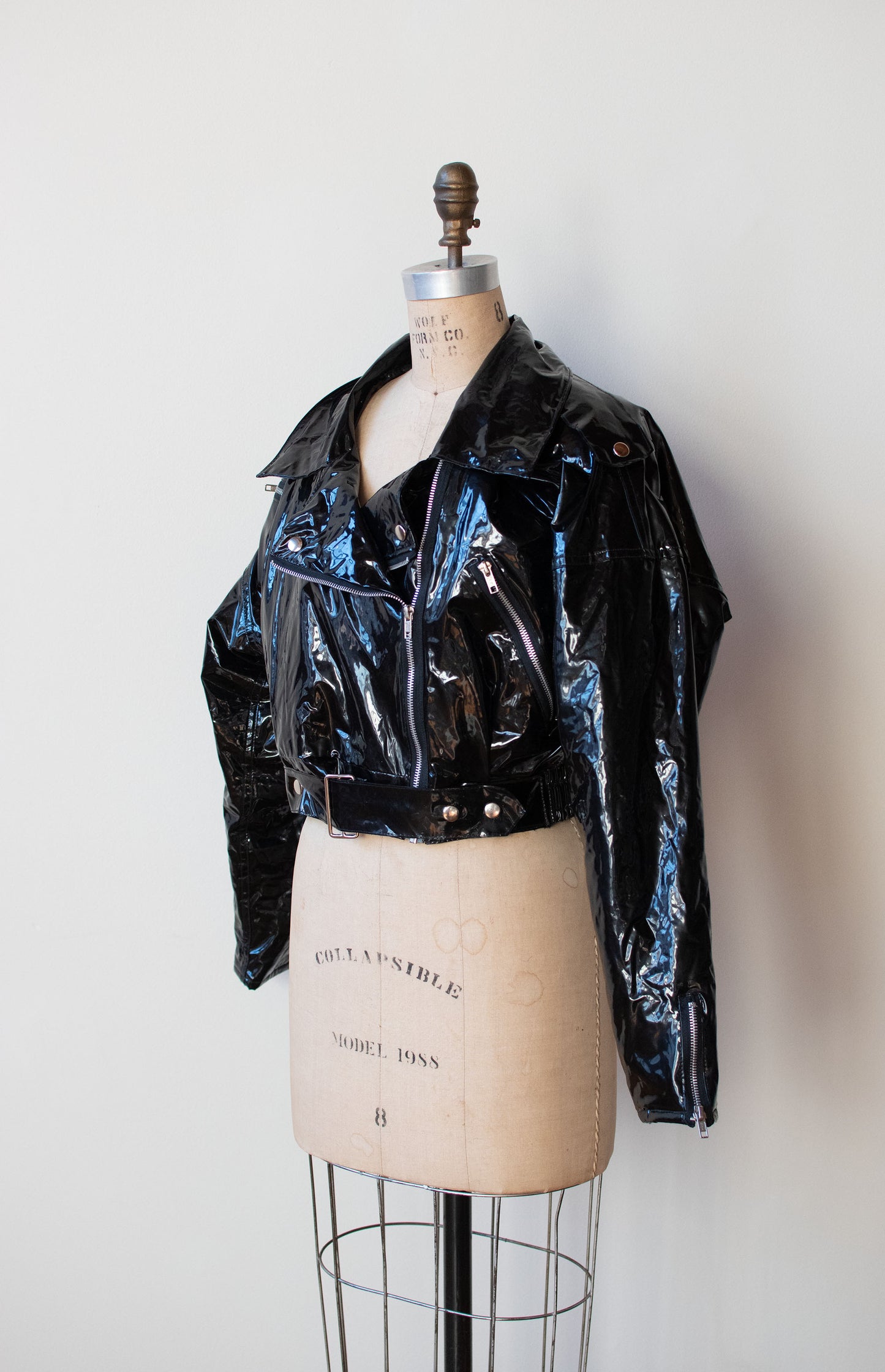1980s Black Vinyl Motorcycle Jacket | Ken Sporn