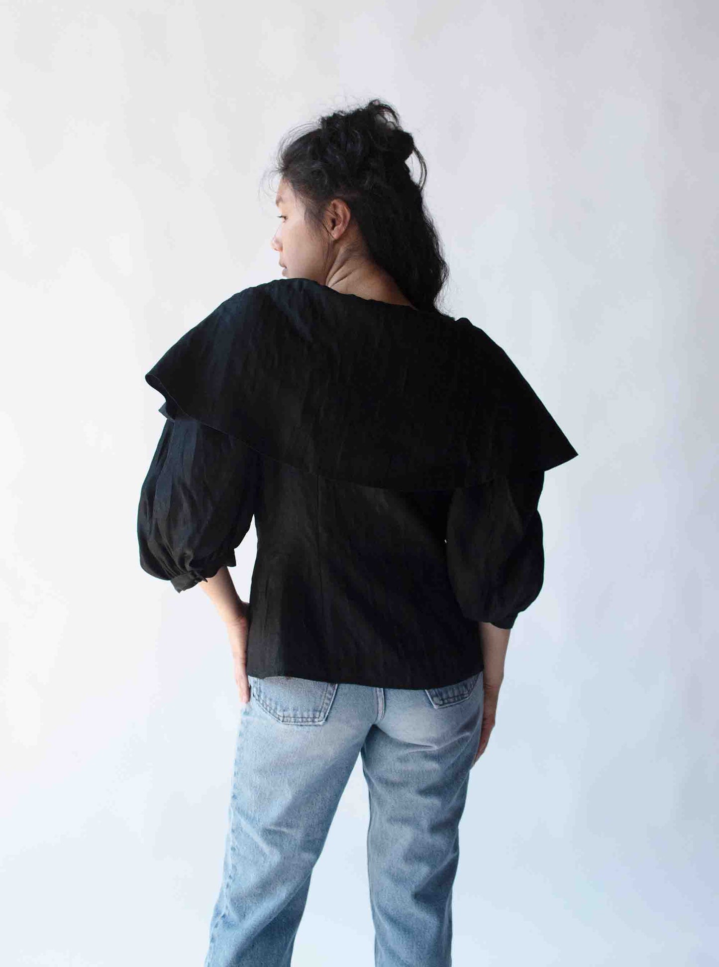 Black Organza Blouse | Oscar de la Renta