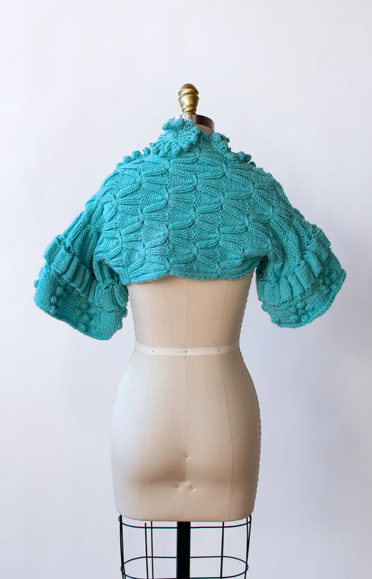 Teal Knit Shrug