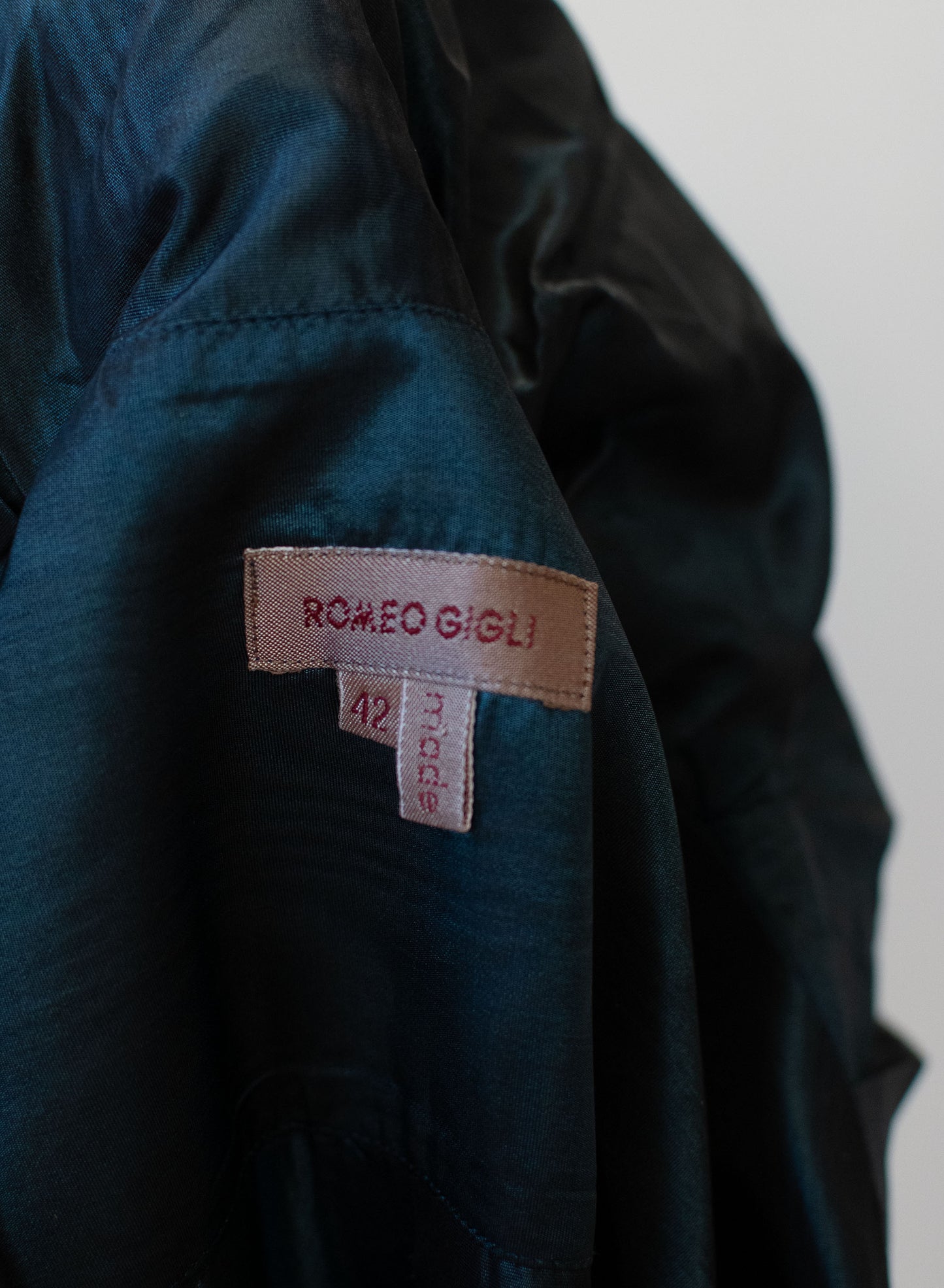 Navy Moire Blouse | Romeo Gigli FW 1990