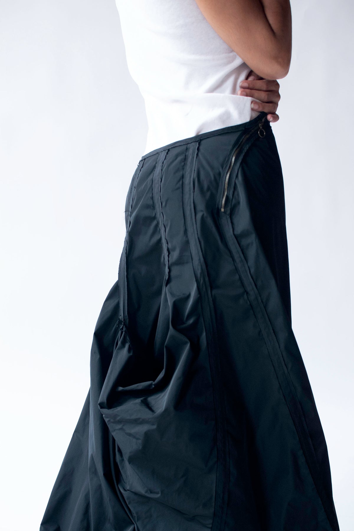 Black Taffeta Skirt