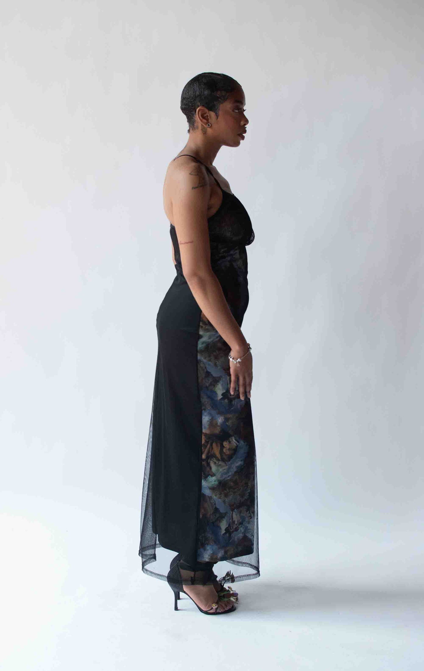 1990s Angel Print Dress