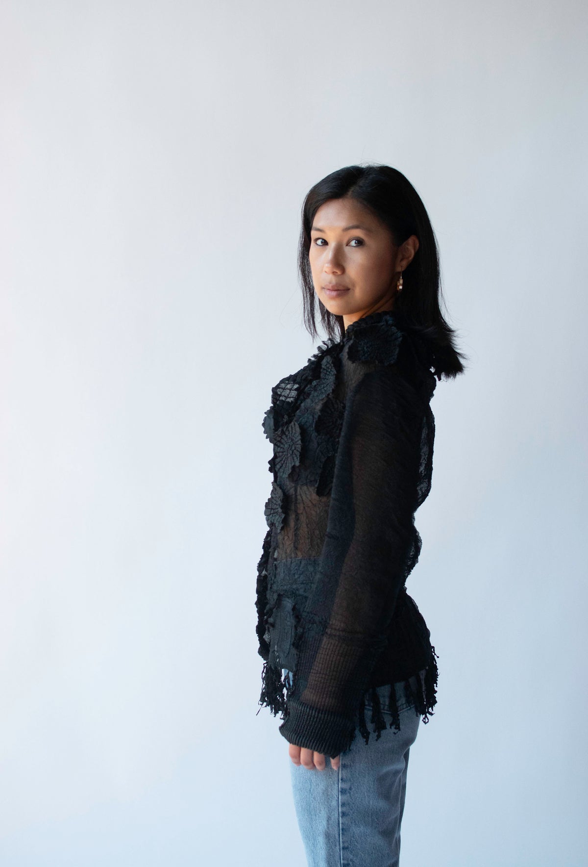 Pleated Black Shirt | Yoshiki Hishinuma