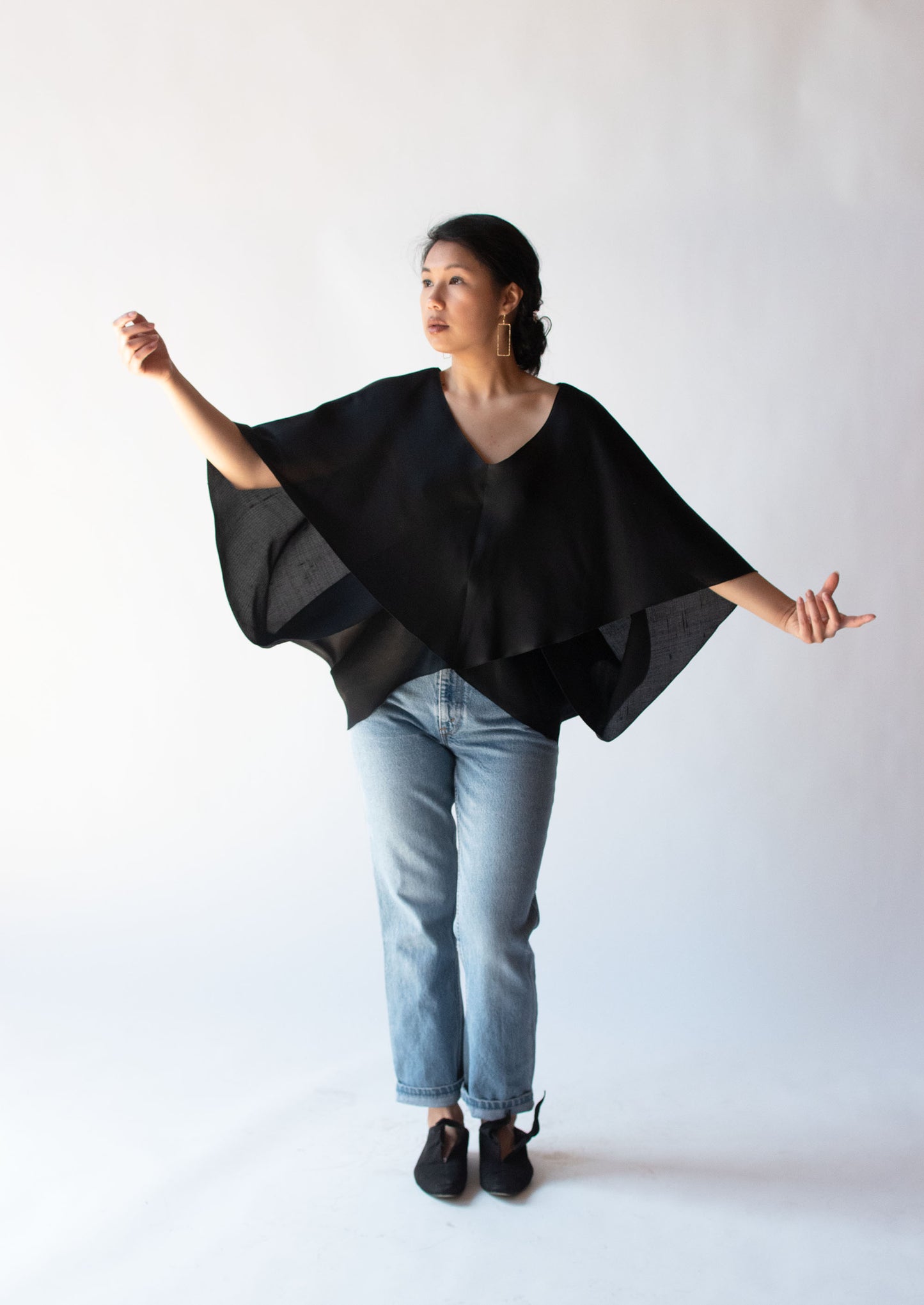 1990s Sculptural Organza Blouse