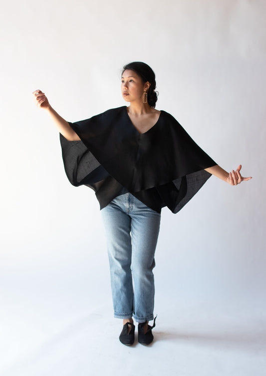 1990s Sculptural Organza Blouse