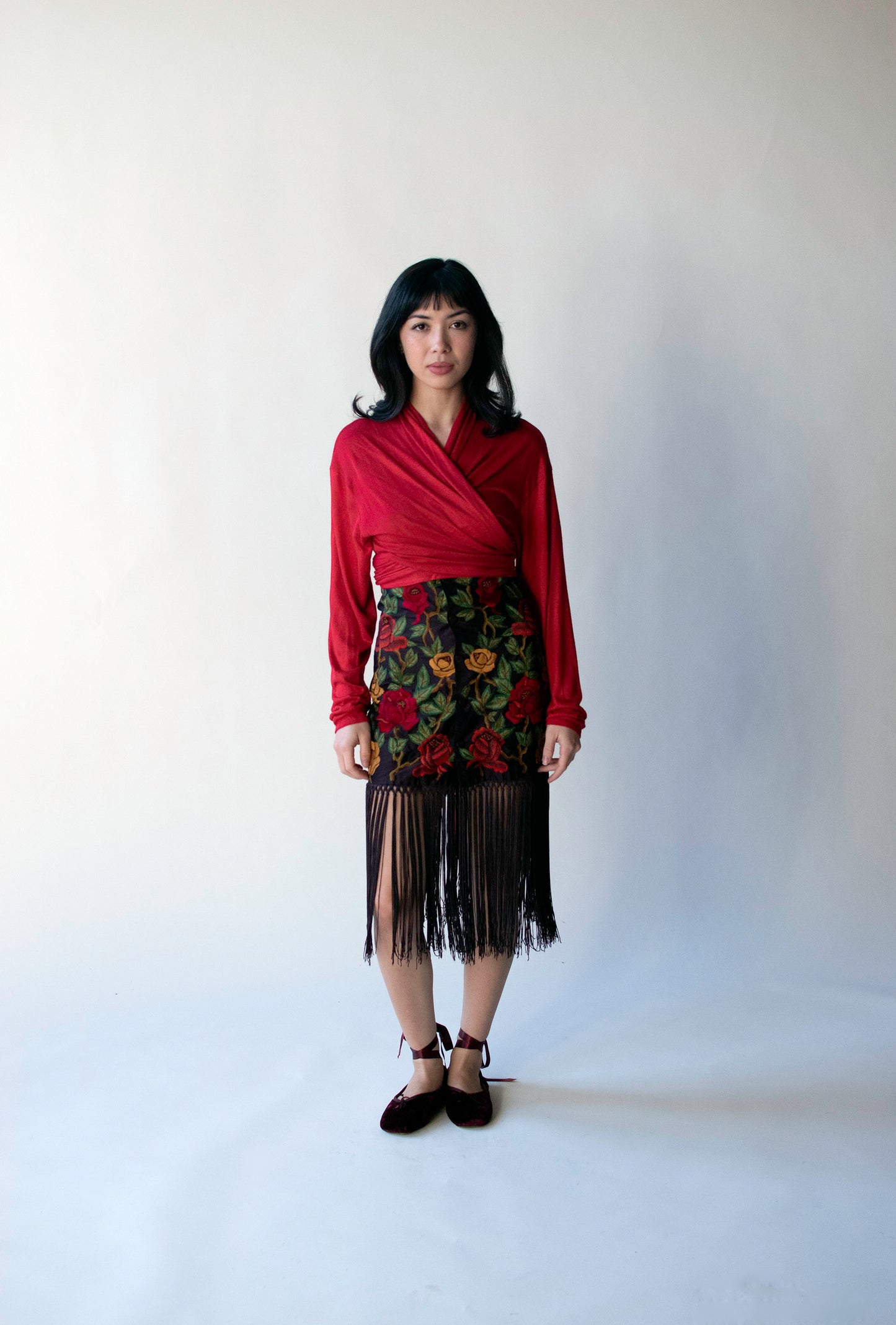 Piano Shawl Skirt | Romeo Gigli for Callaghan 1990s