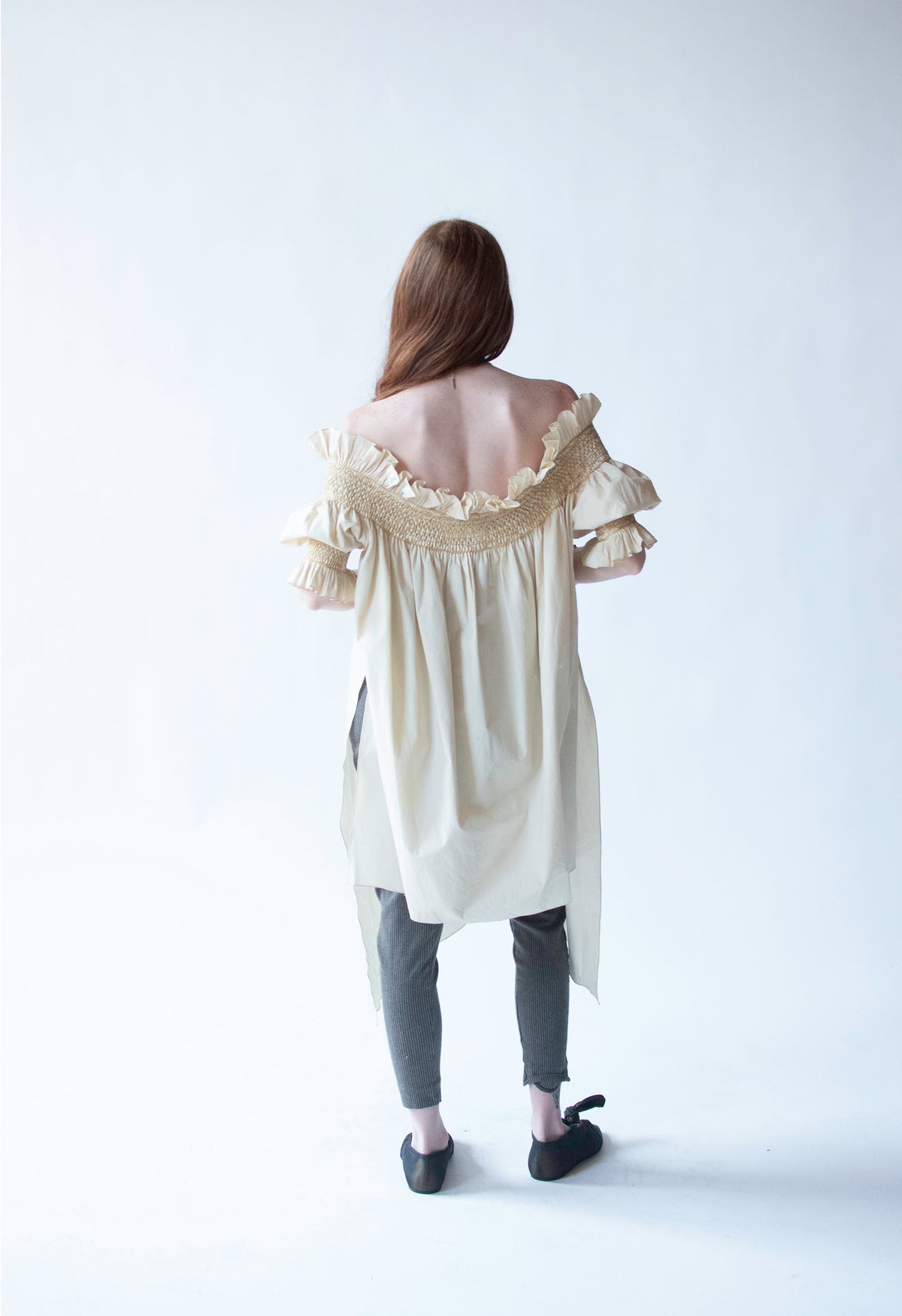 Smocked Tunic | Romeo Gigli for Callaghan SS 1990
