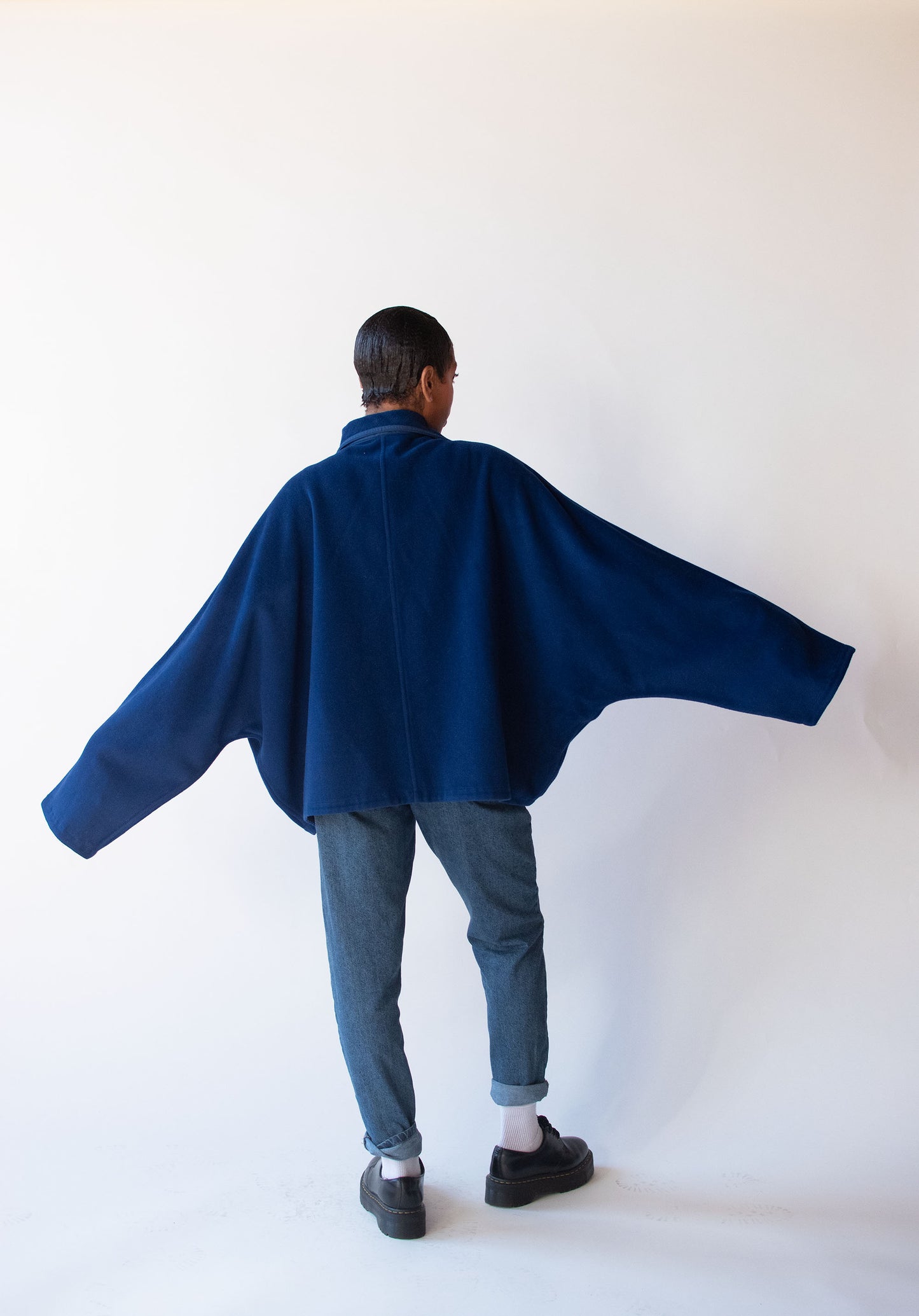 1990s Cobalt Wool Cocoon Coat