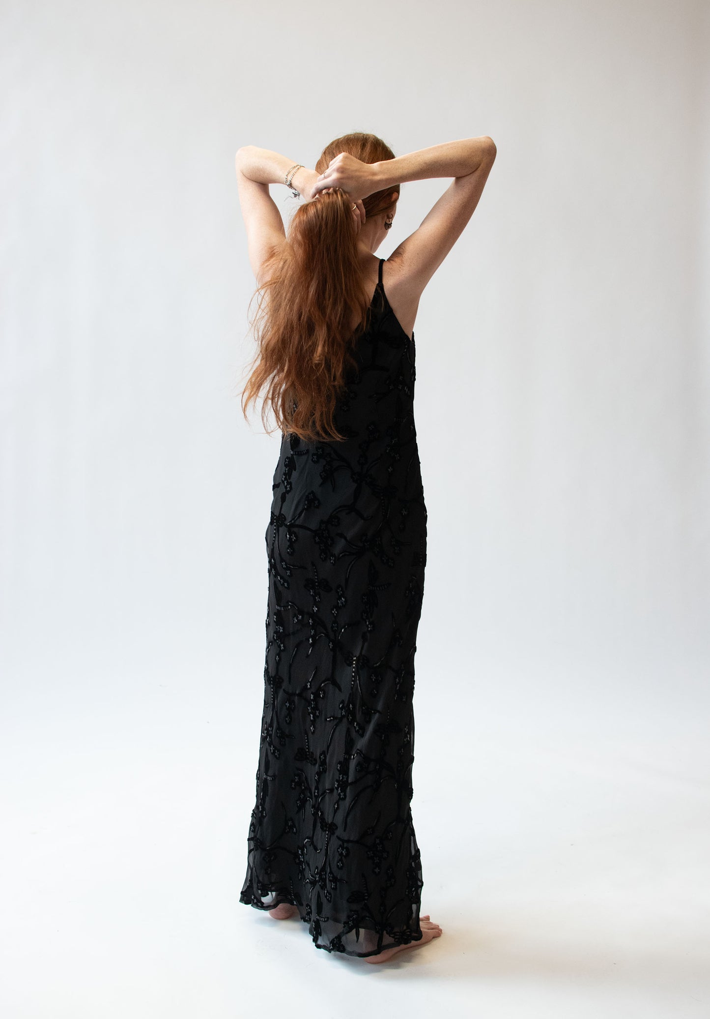1990s Bias Cut Devore Dress
