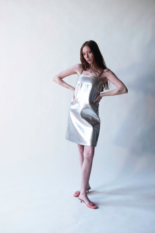 1960s Silver Mini Dress | Deanna Little for Paraphernalia