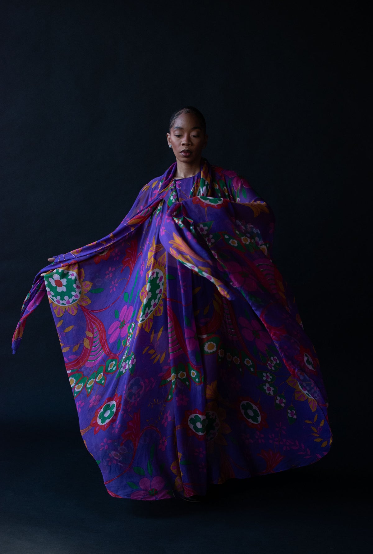1970s Chiffon Caftan