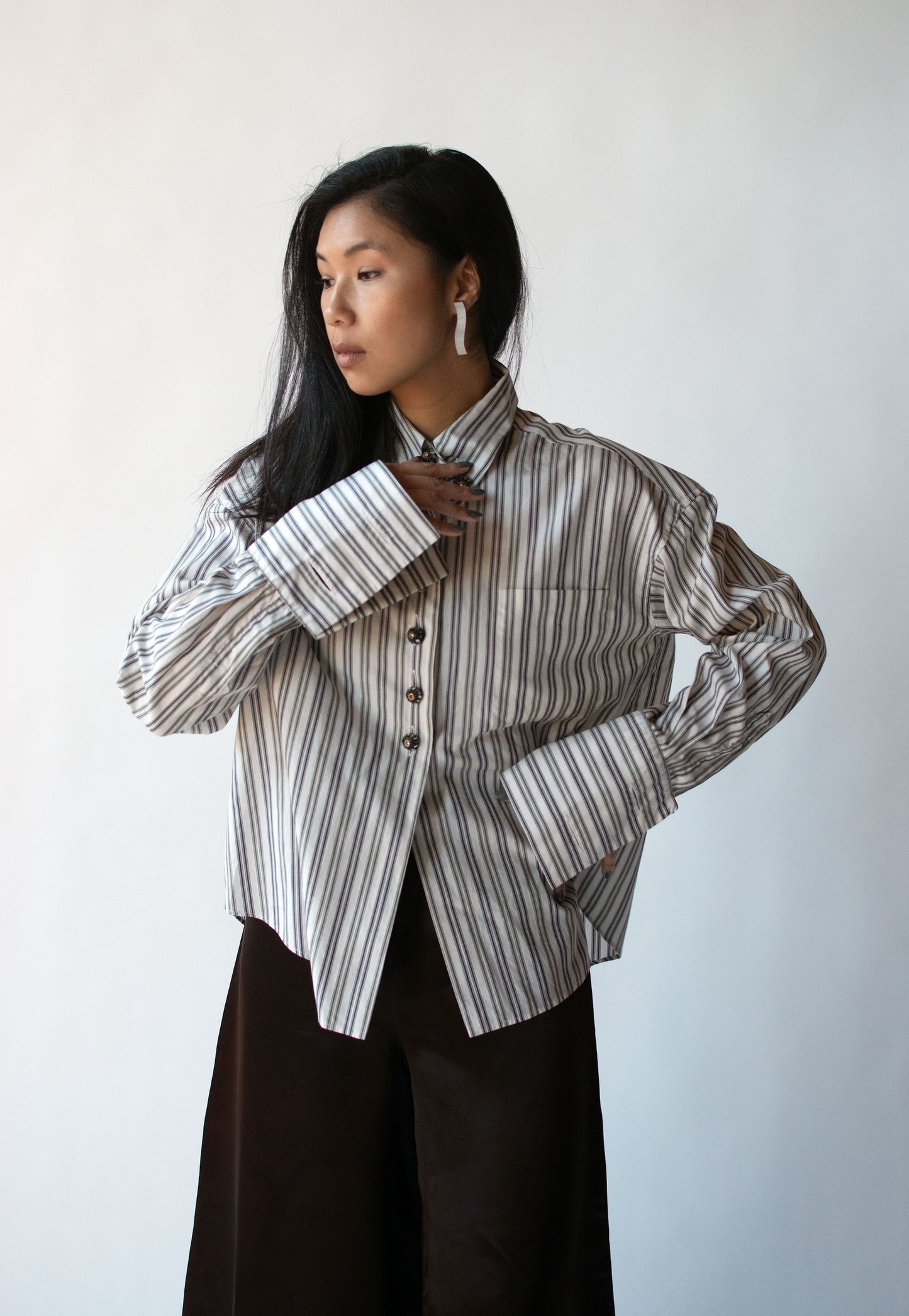 Striped Cotton Shirt | Romeo Gigli FW 1994