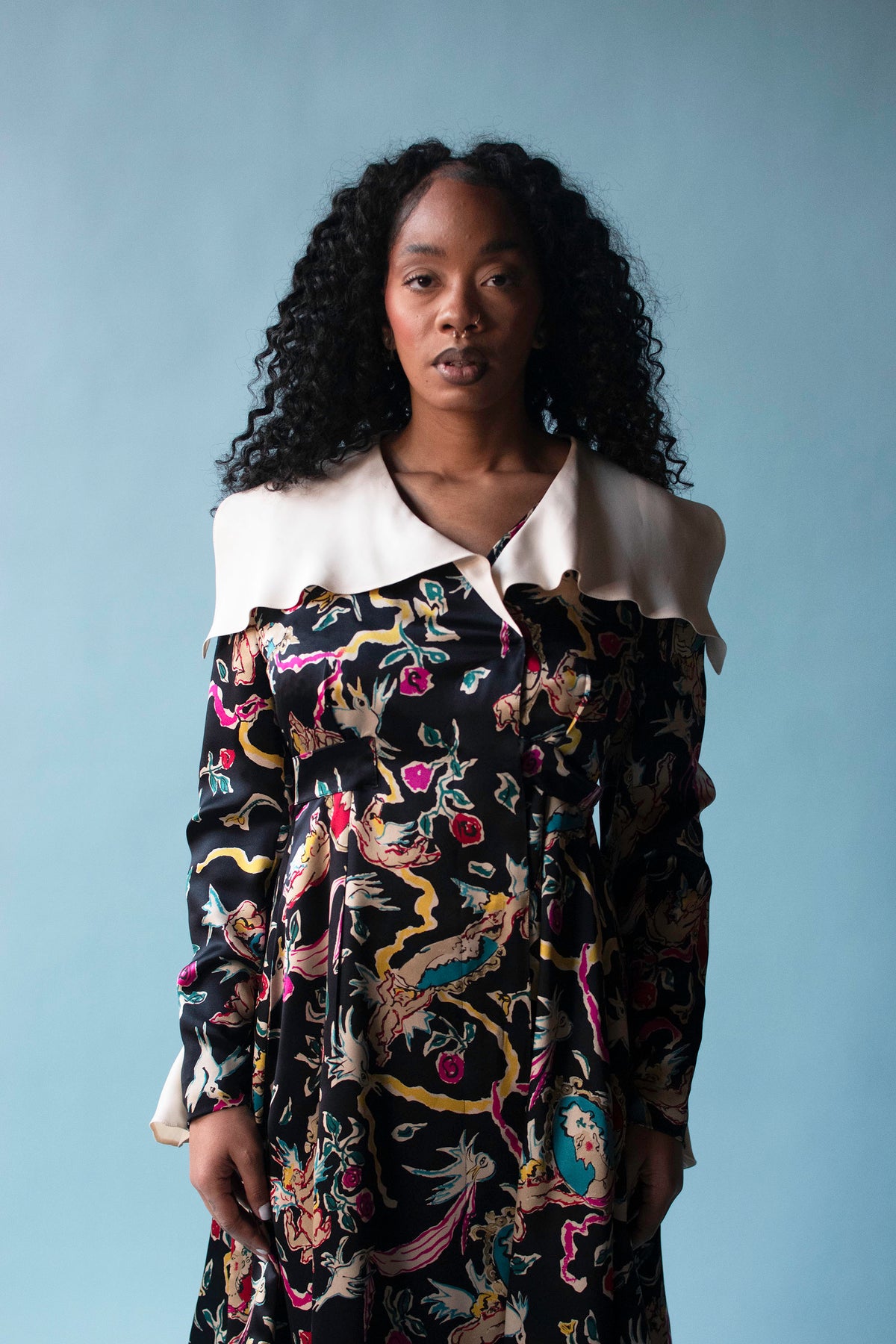 Cherub Print Dress | Christian Laxroix