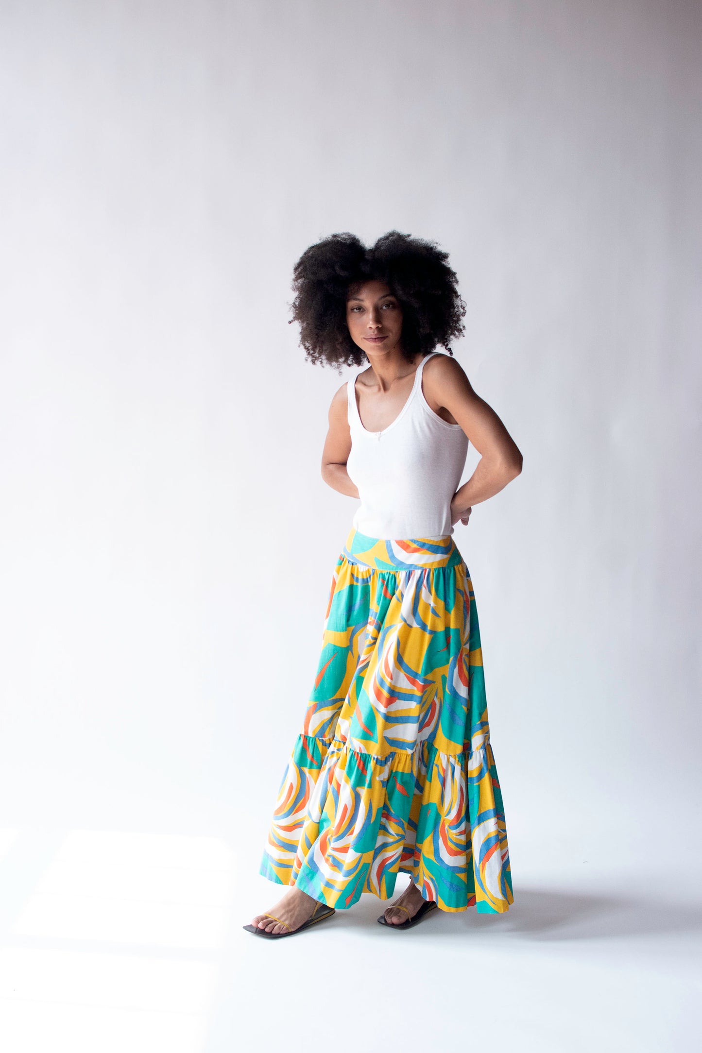 1980s Abstract Print Skirt | Guy Laroche
