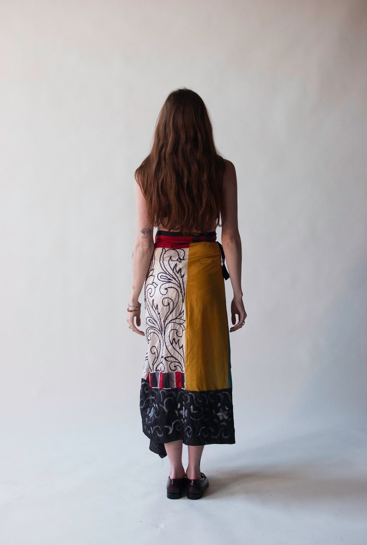 Painted Sequin Silk Wrap Skirt | Etro