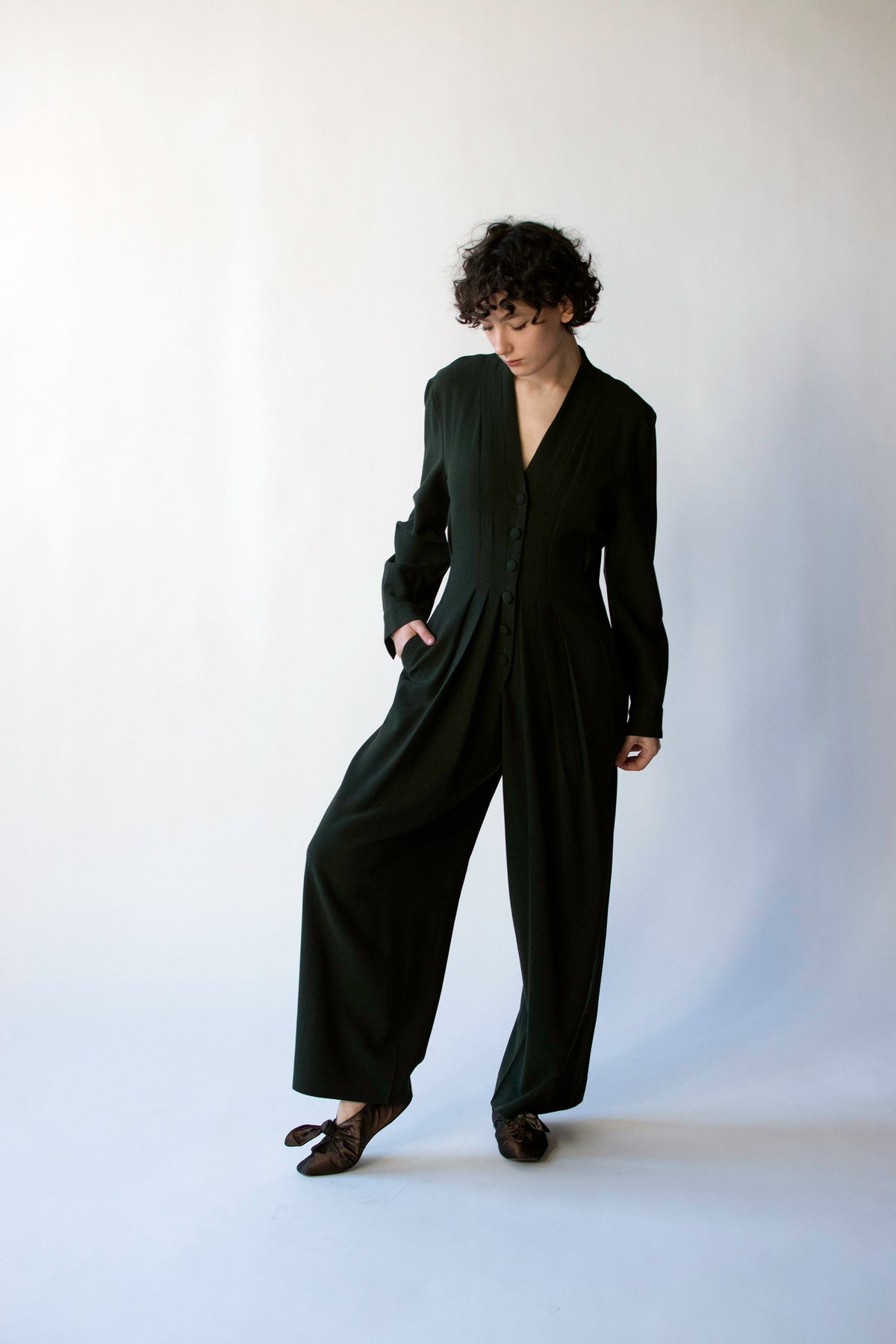 Dark Green Jumpsuit | Emmanuelle Khanh