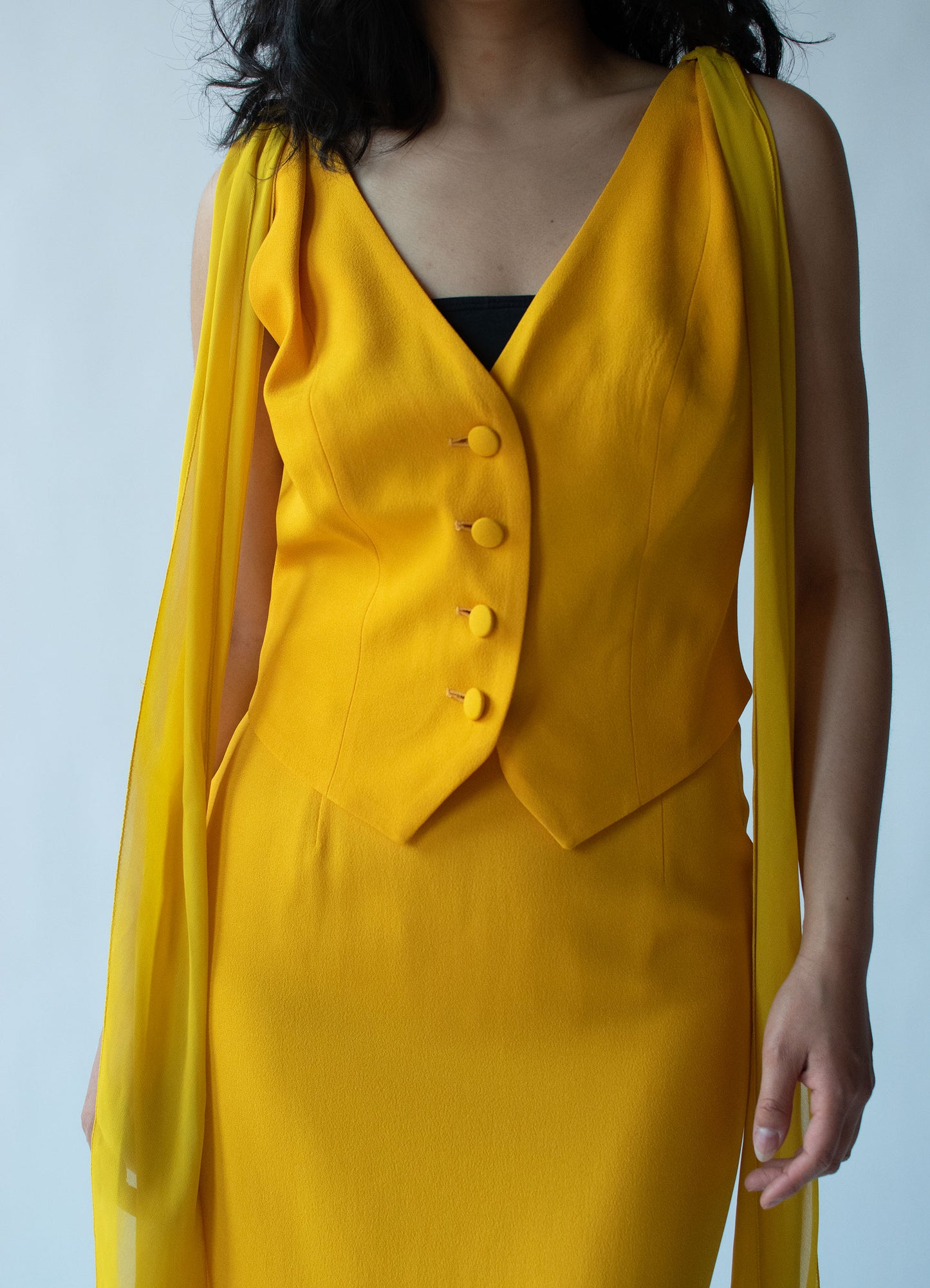 1990s Marigold Skirt Suit | Moschino Cheap & Chic