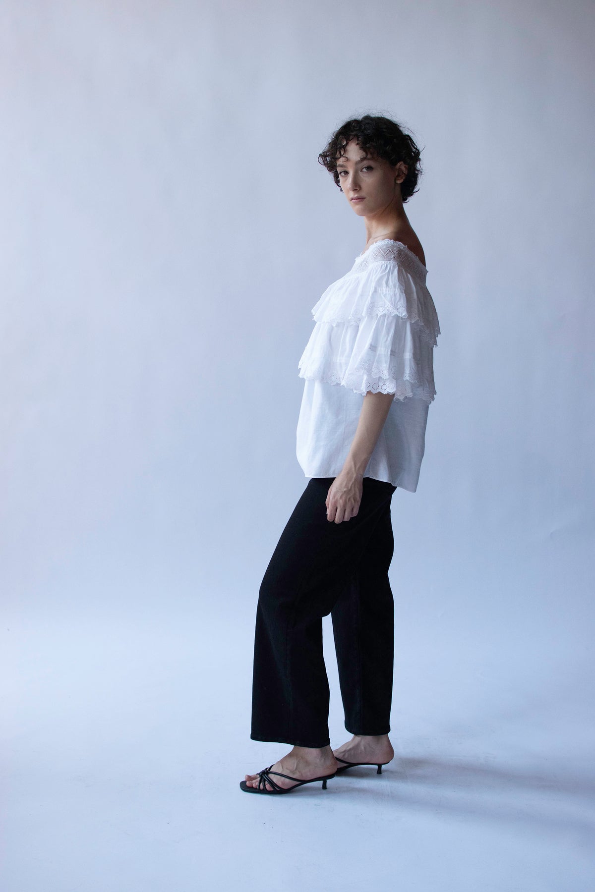 Ruffled White Shirt