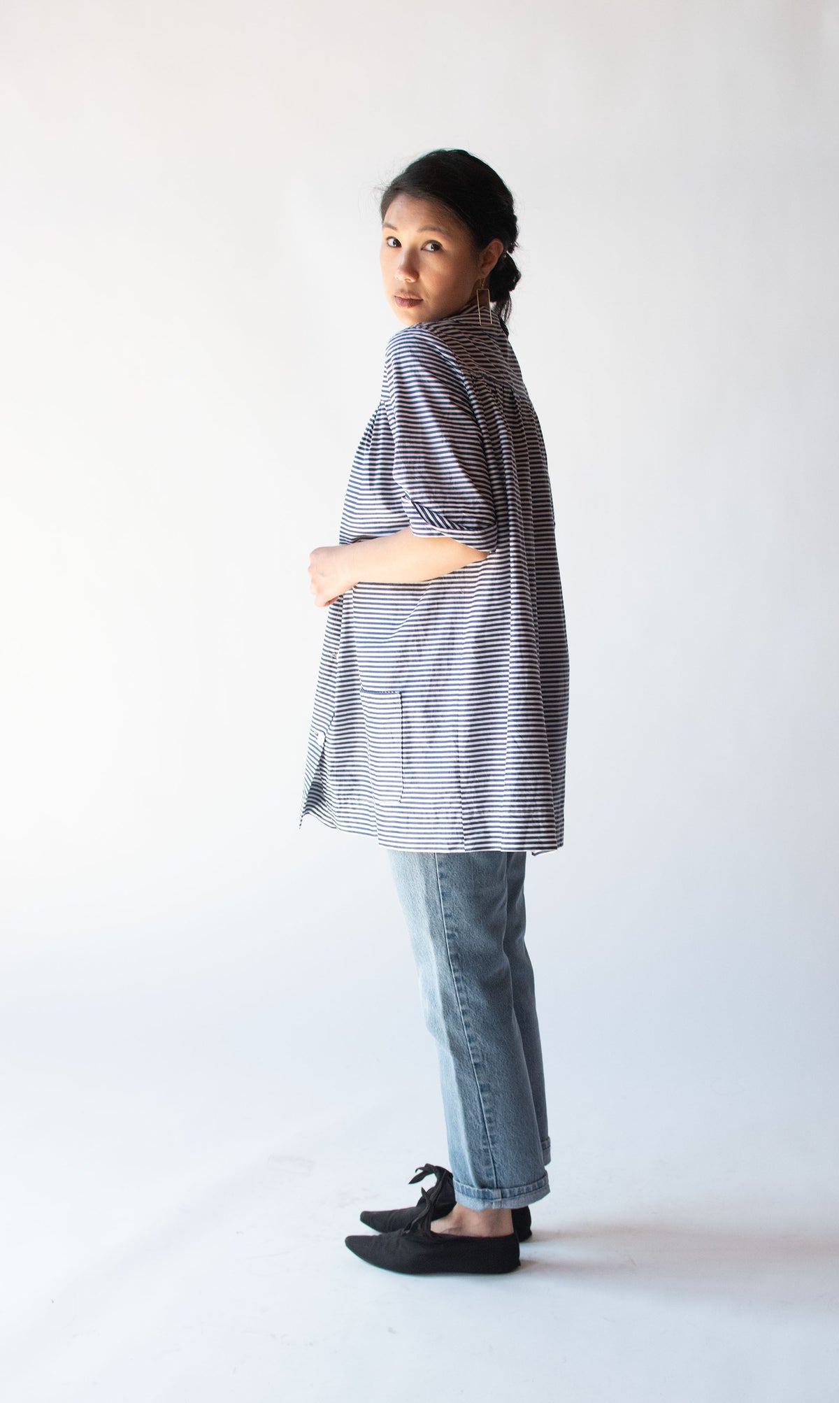 1950s Striped Smock