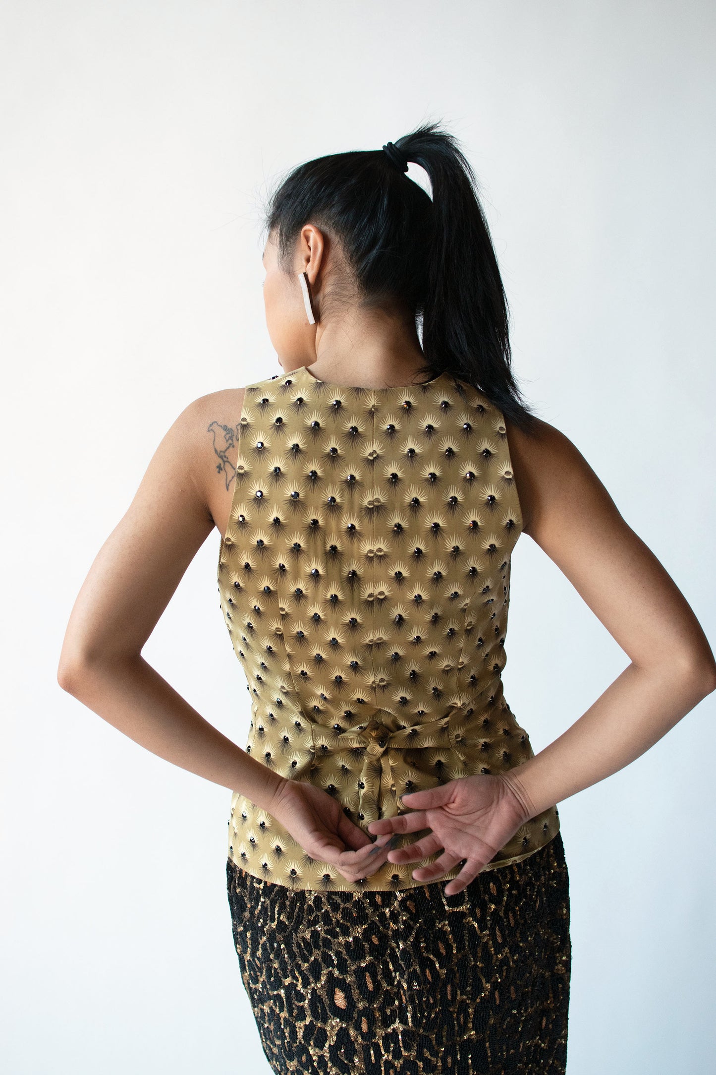 Upholstry Print Silk Vest | Todd Oldham F/W 1992