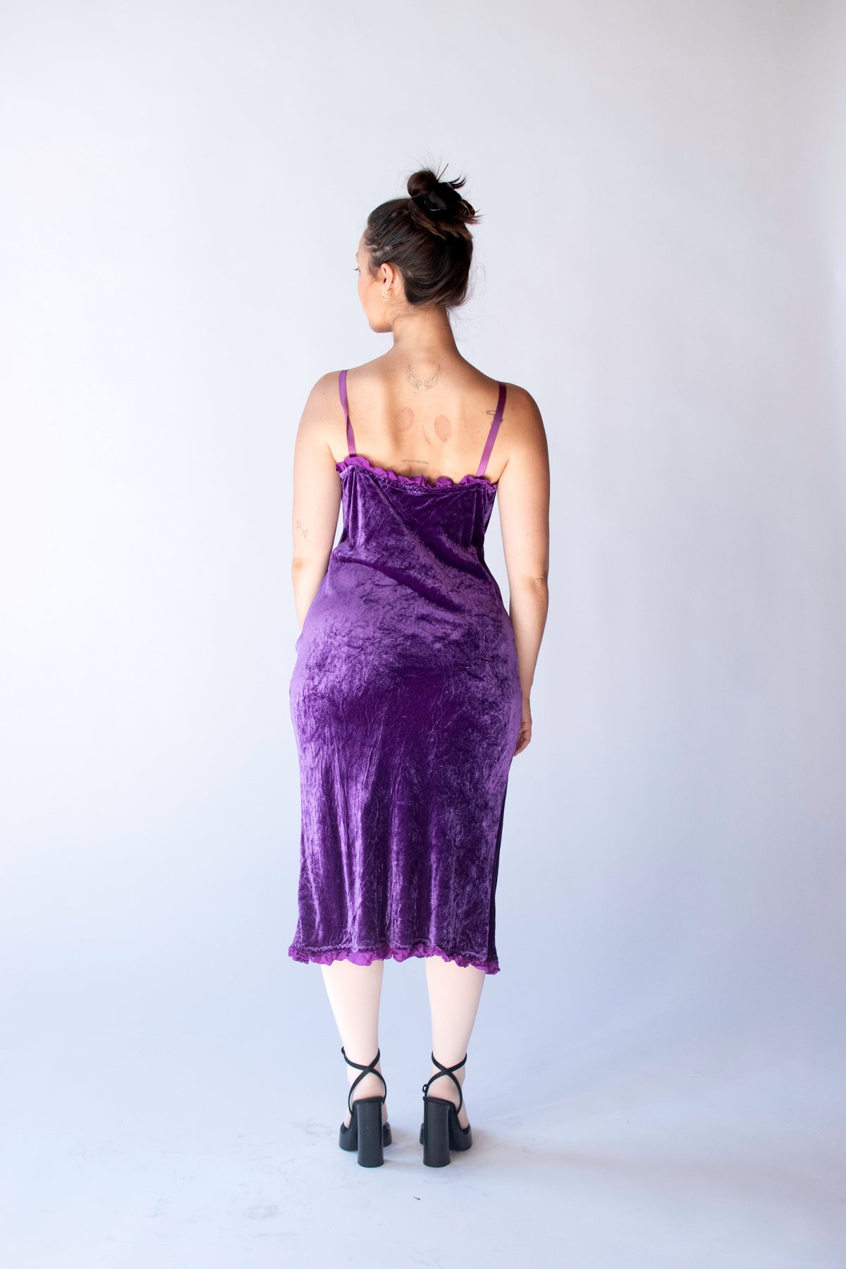 Purple Velvet Slip Dress | Dosa
