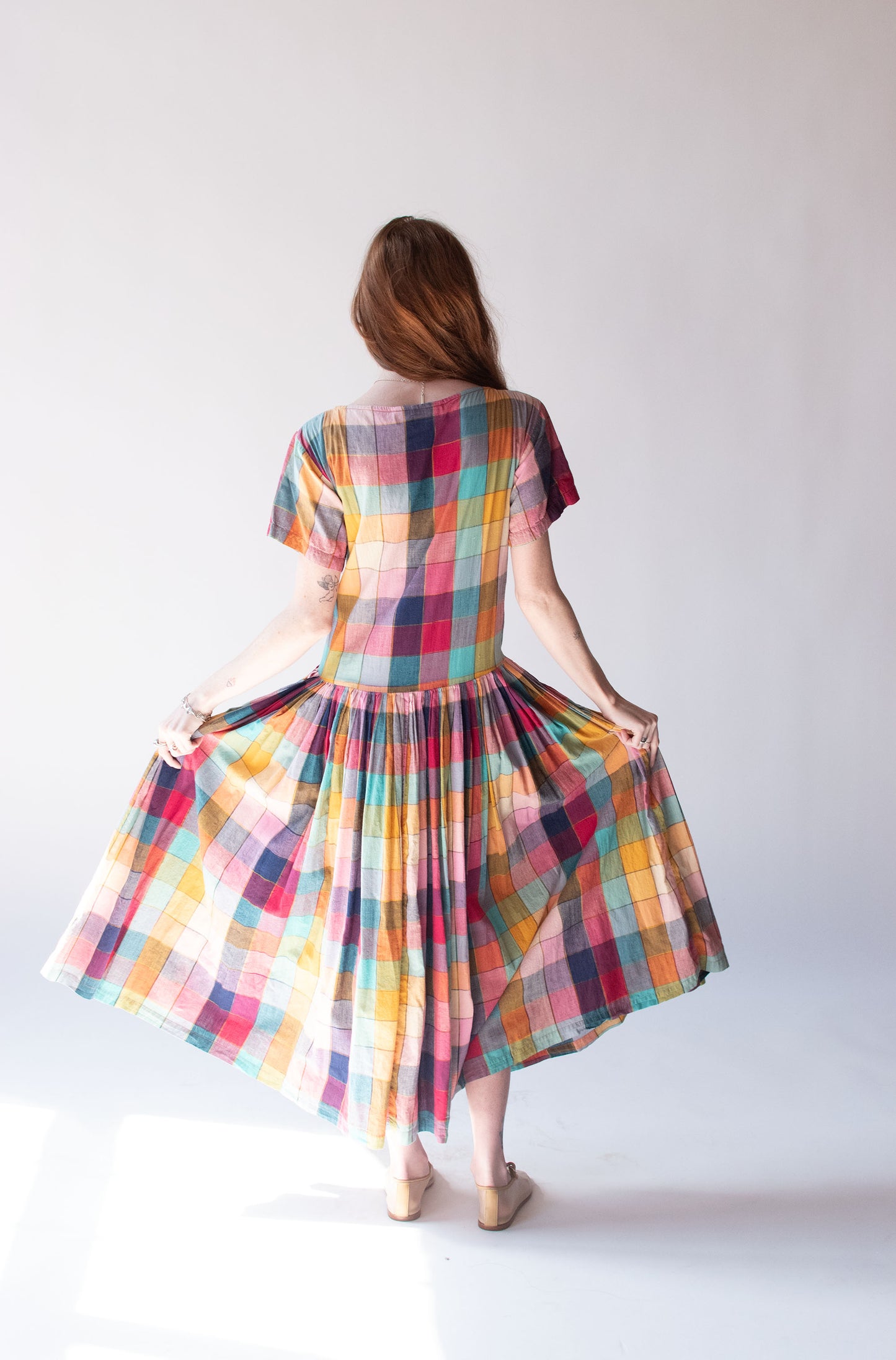 1980s Madras Dress | Norma Kamali