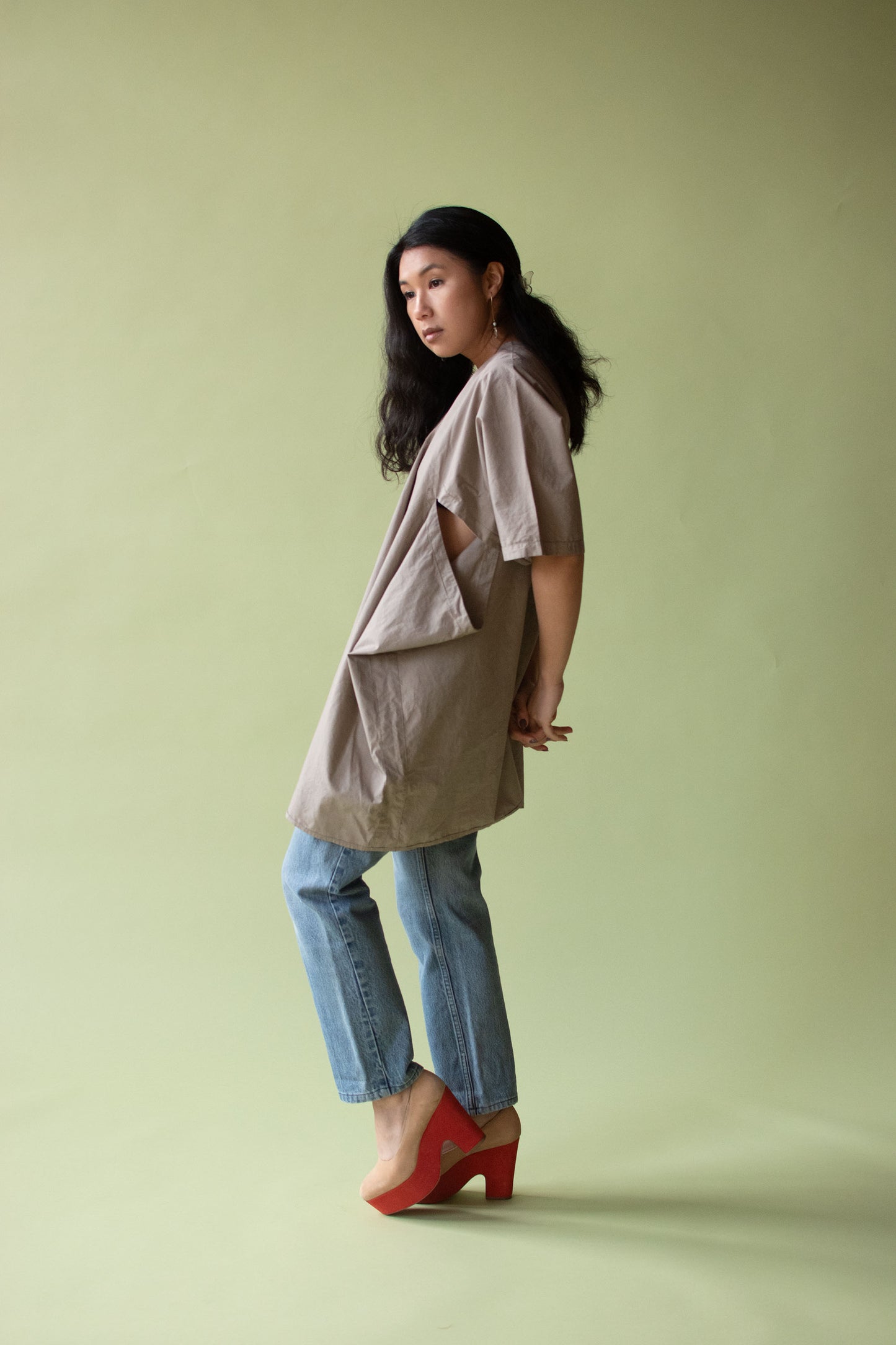 Beige Cut Out Tunic