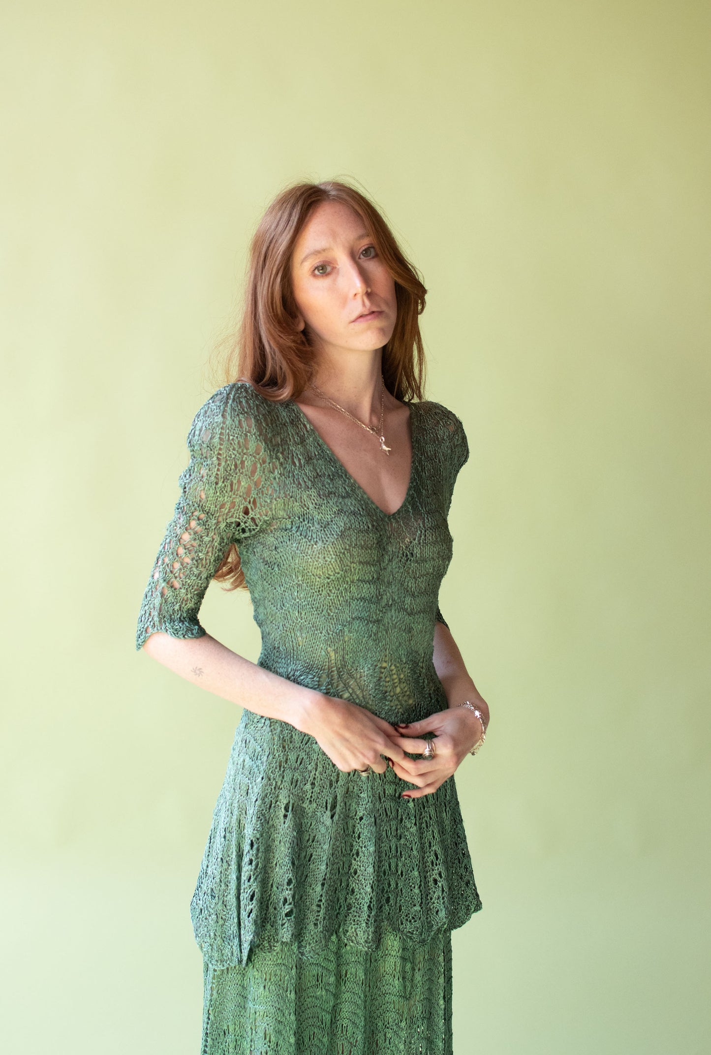 1980s Silk Knit Dress Set | Lotte Gabole