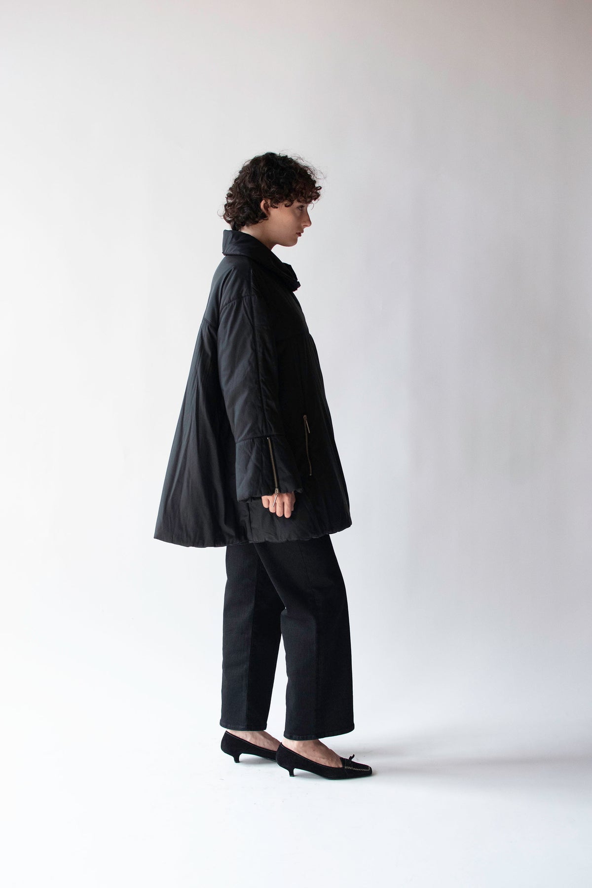 A-line Down Coat | Claude Montana