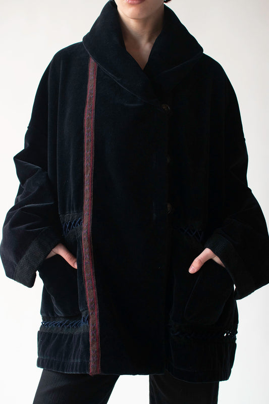 Velvet Shawl Collar Coat | G Gigli