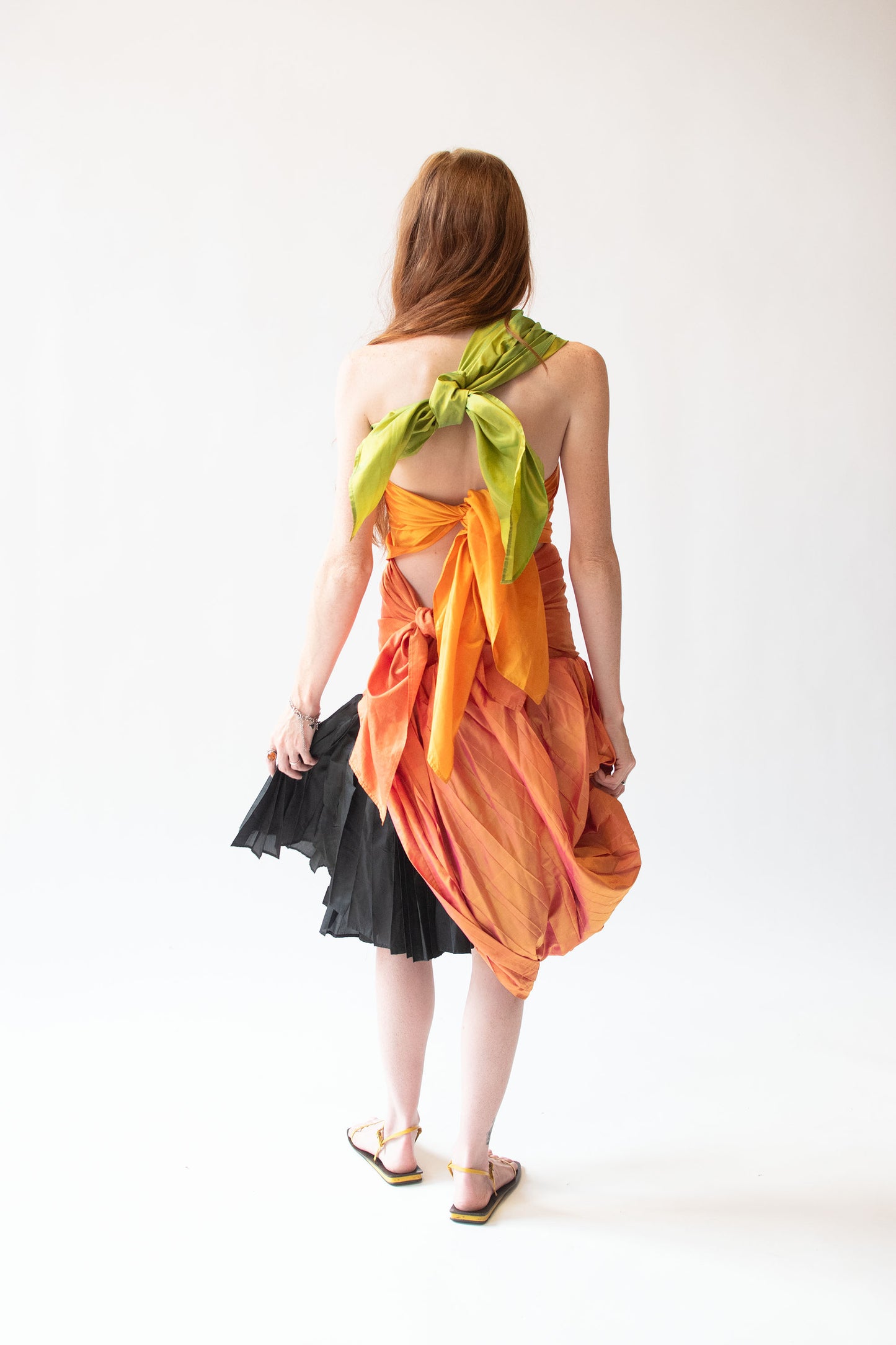 1990s Convertible Silk dress