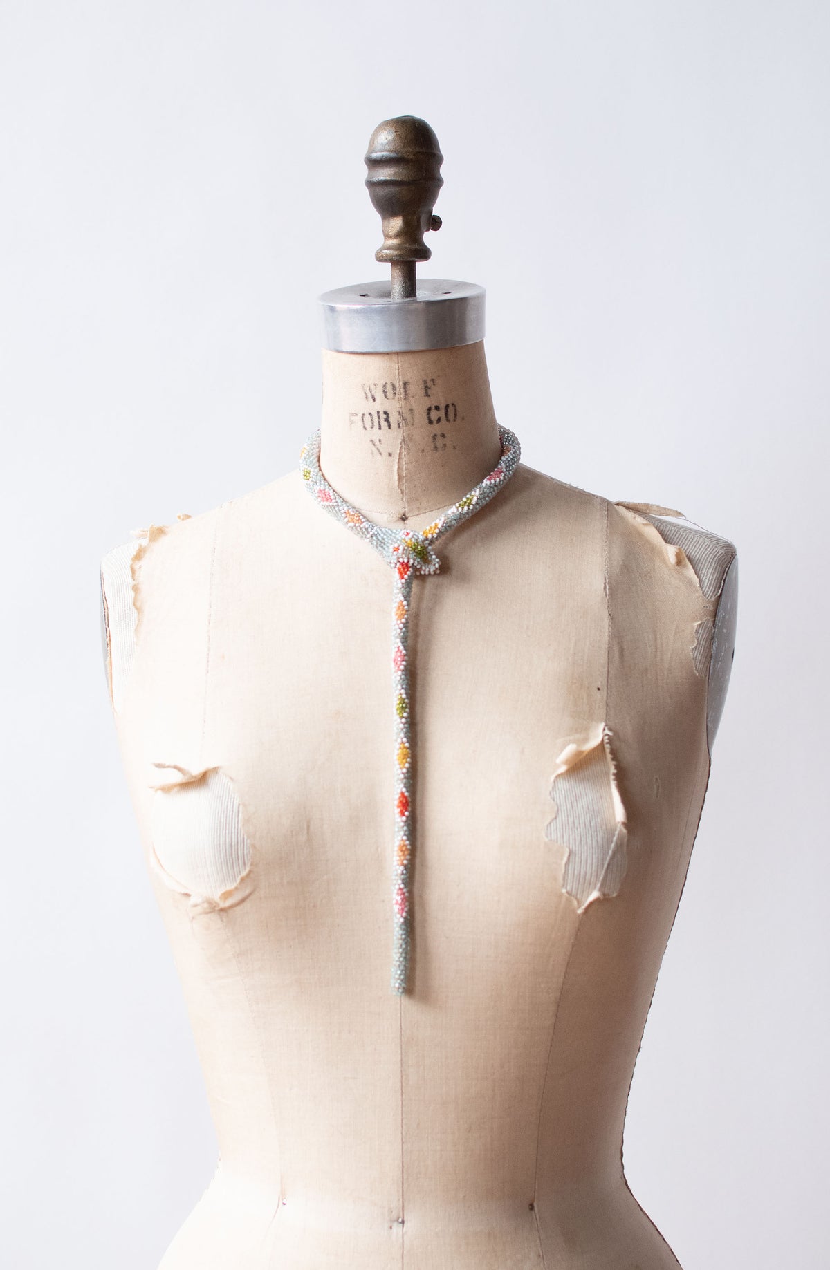 Bead Crochet Snake | Pale Blue Diamond