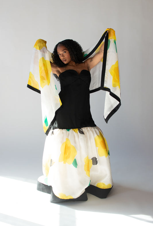 1980s Floral Gown | Frank Tignino