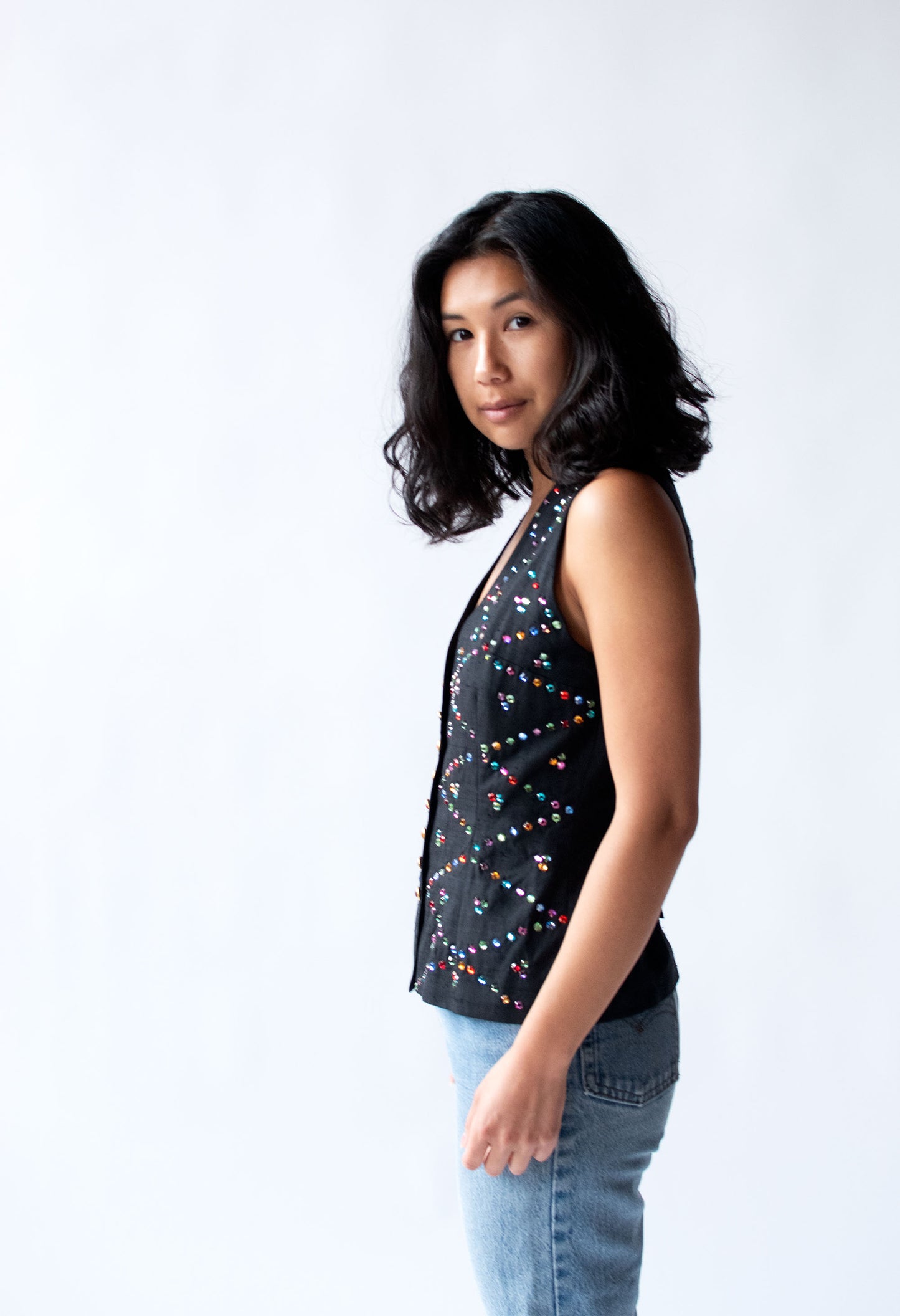Rhinestone Vest | Todd Oldham