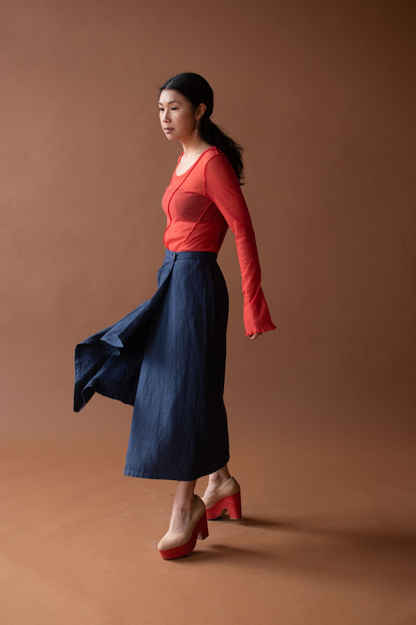 1990s Indigo Skirt | Issey Miyake