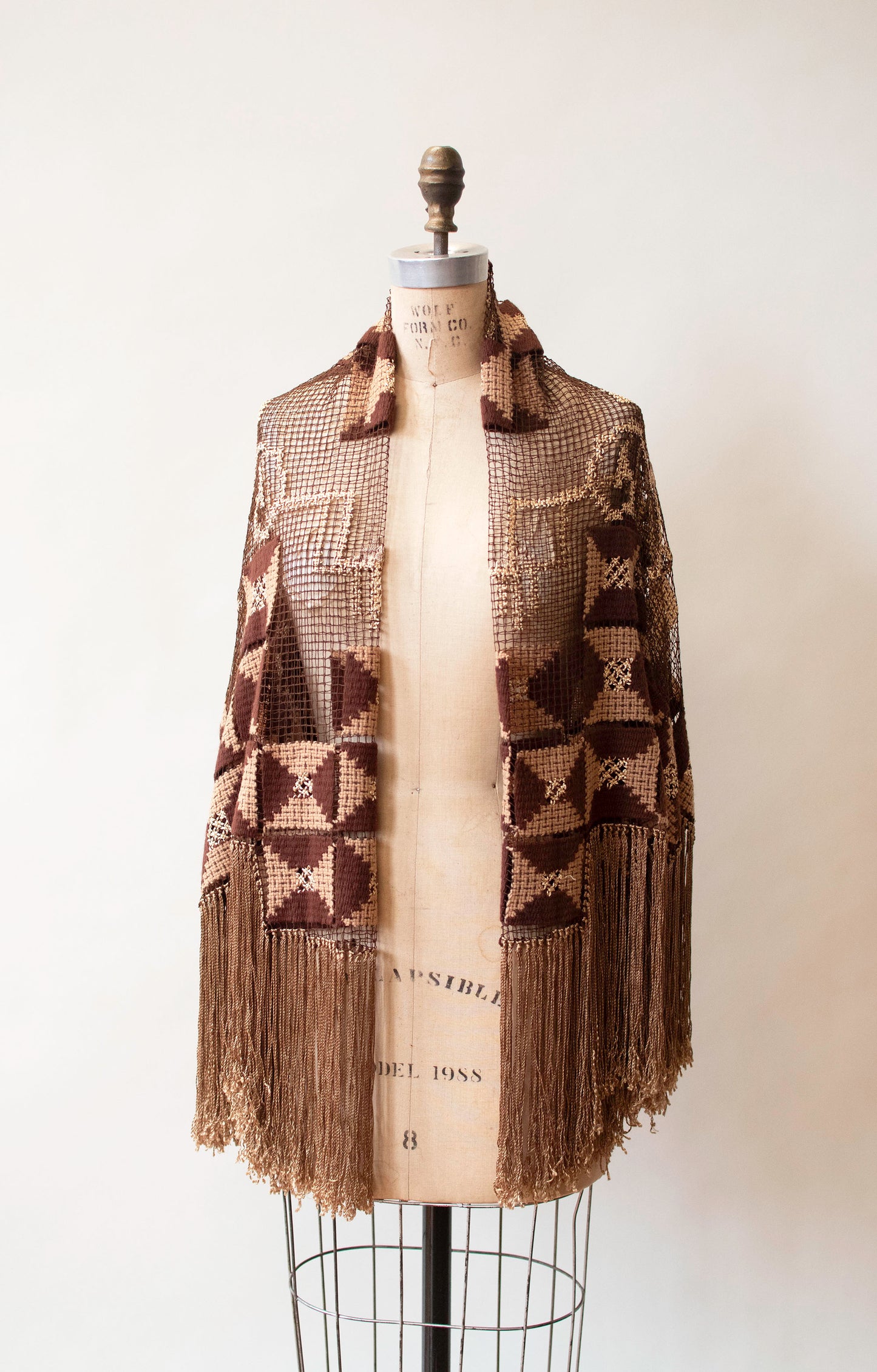 1920s Crochet Fringe Shawl