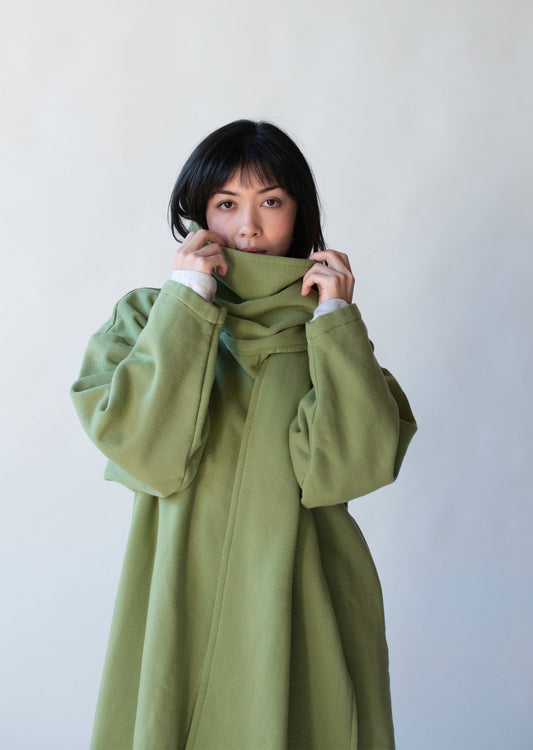 Green Scarf Coat | Norma Kamali