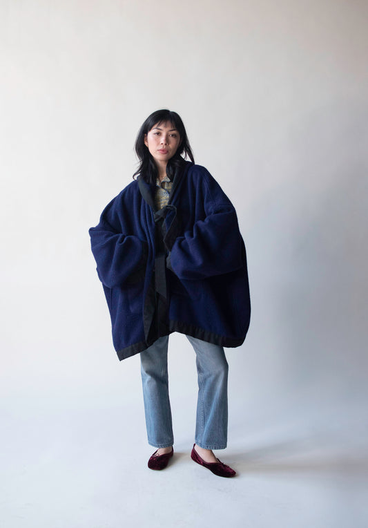 Cobalt Hooded Coat | Romeo Gigli