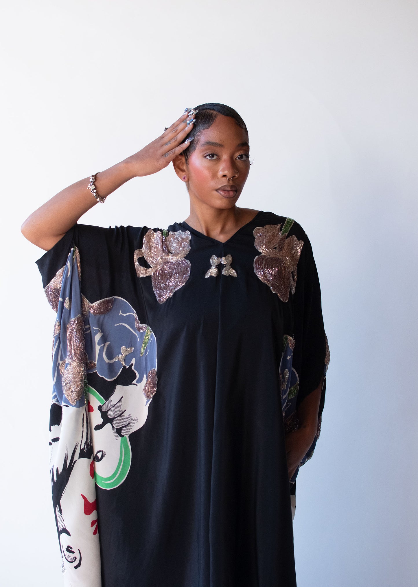 1980s Beaded Silk Caftan | Michaele Vollbracht