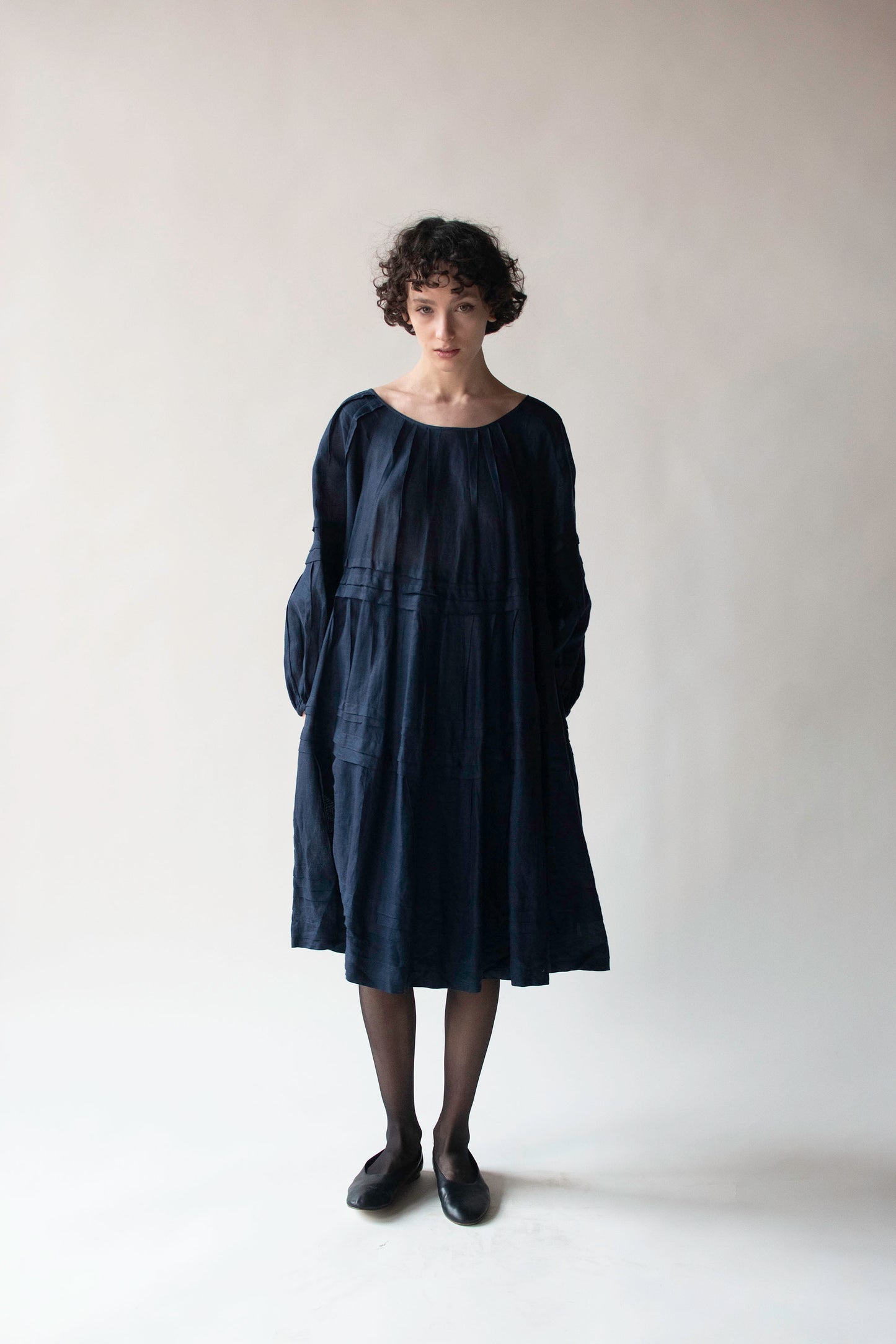 Navy Linen Dress | Laura Biagiotti